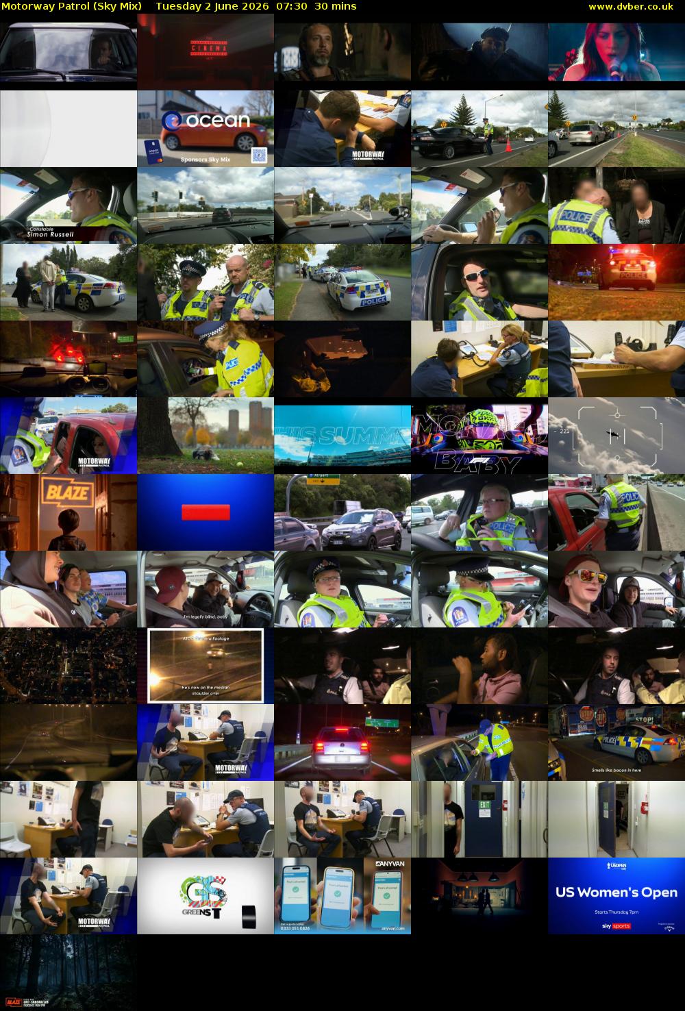 Motorway Patrol (Sky Mix) Tuesday 2 June 2026 07:30 - 08:00