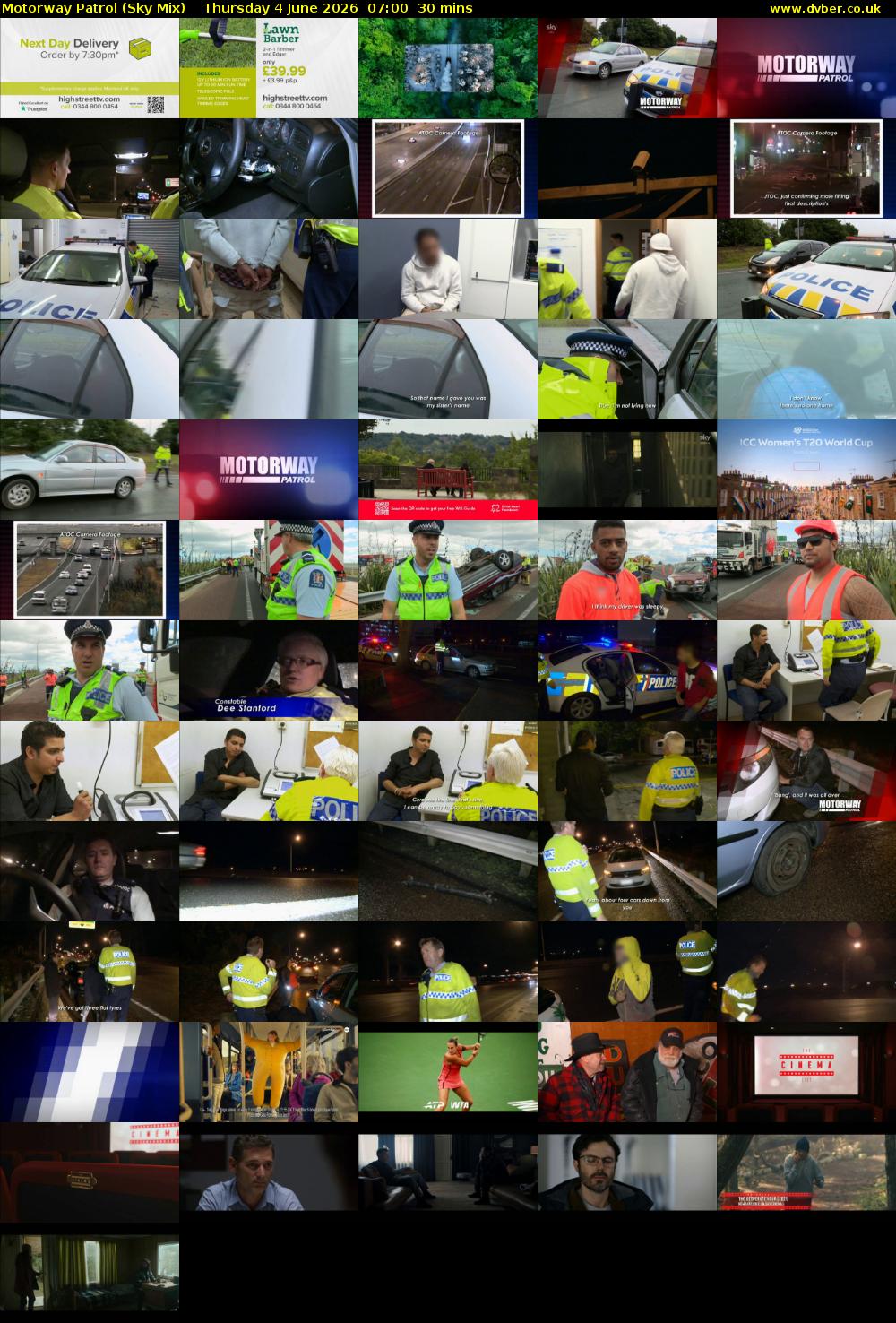 Motorway Patrol (Sky Mix) Thursday 4 June 2026 07:00 - 07:30