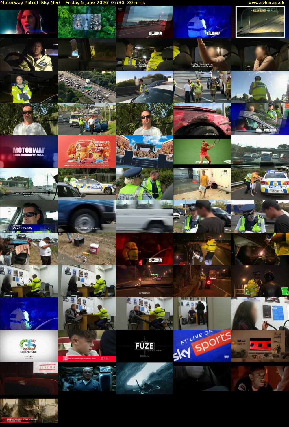 Motorway Patrol (Sky Mix) Friday 5 June 2026 07:30 - 08:00