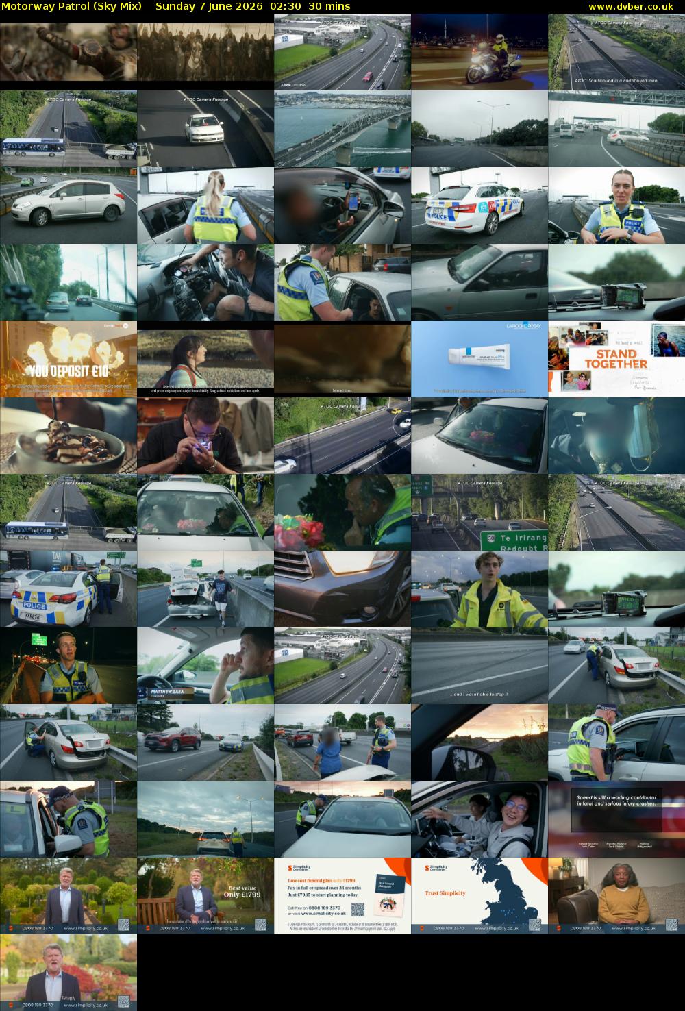 Motorway Patrol (Sky Mix) Sunday 7 June 2026 02:30 - 03:00