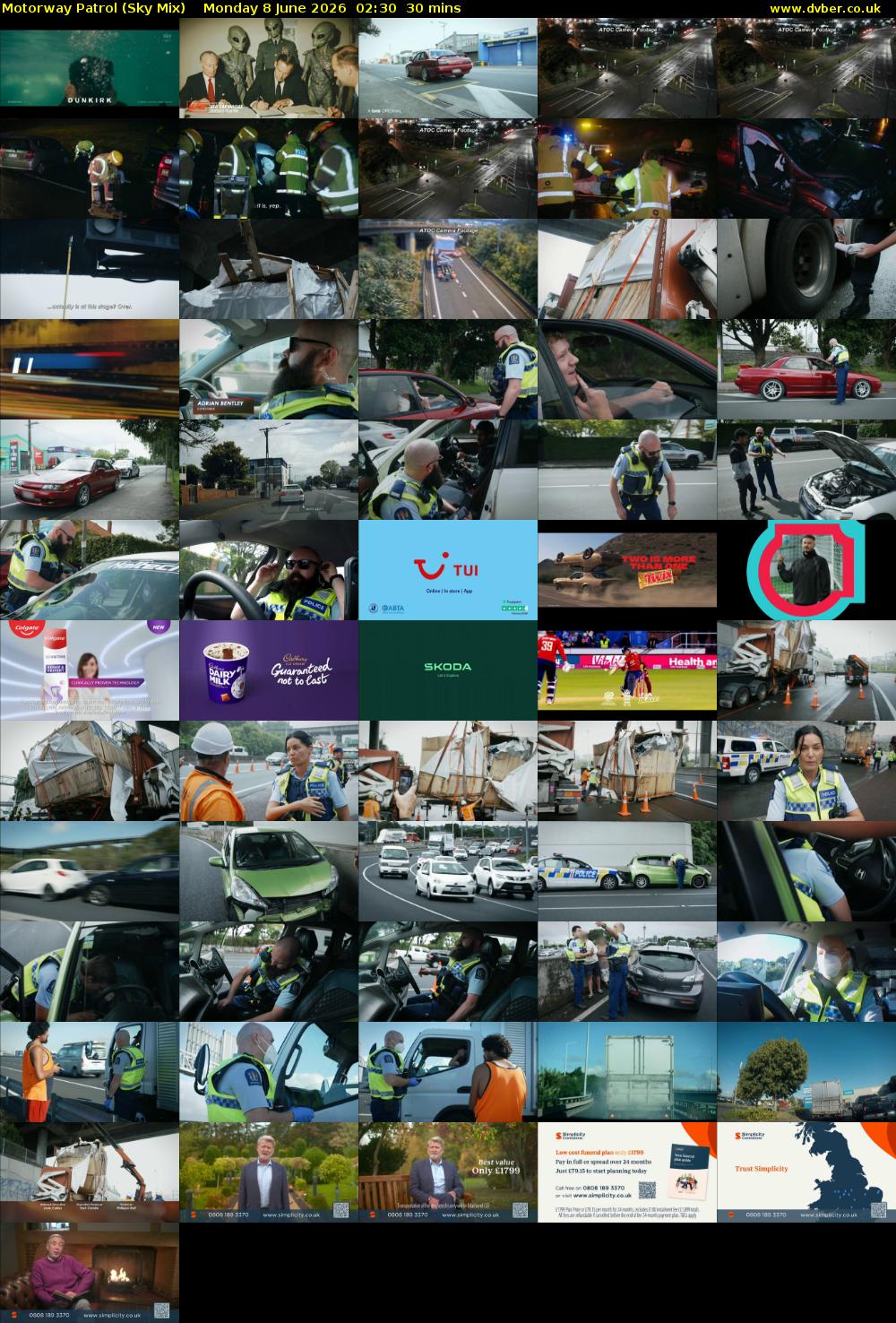 Motorway Patrol (Sky Mix) Monday 8 June 2026 02:30 - 03:00