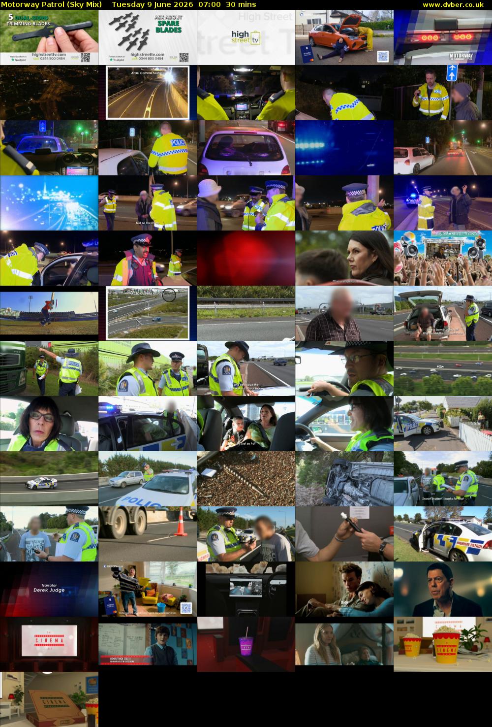 Motorway Patrol (Sky Mix) Tuesday 9 June 2026 07:00 - 07:30