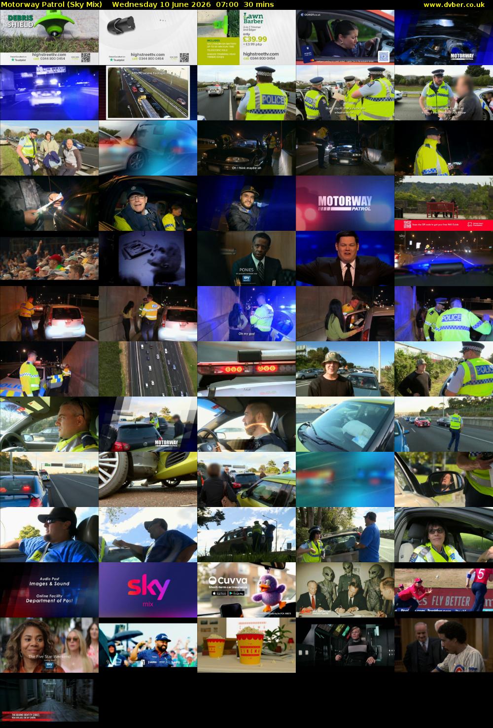 Motorway Patrol (Sky Mix) Wednesday 10 June 2026 07:00 - 07:30
