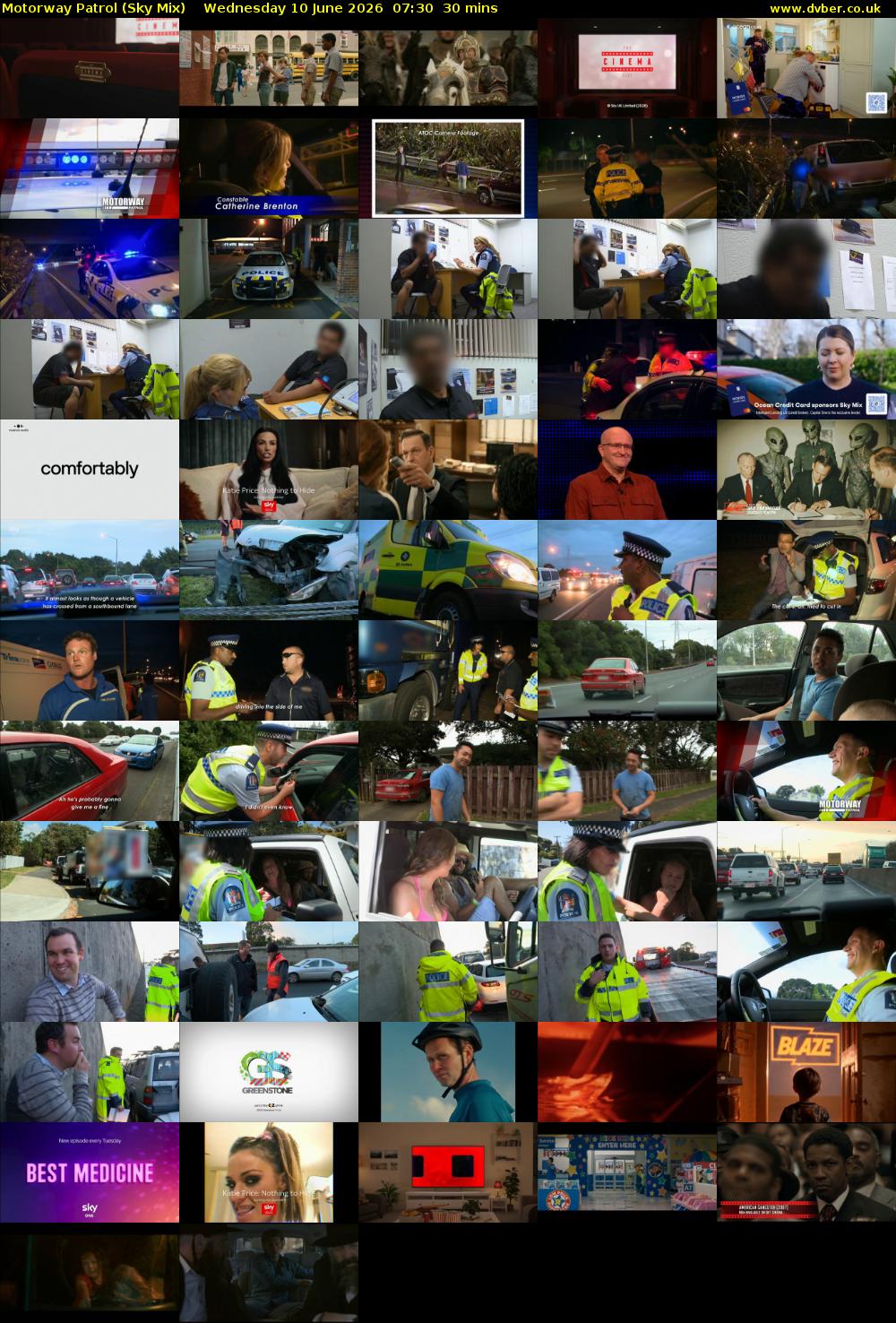 Motorway Patrol (Sky Mix) Wednesday 10 June 2026 07:30 - 08:00