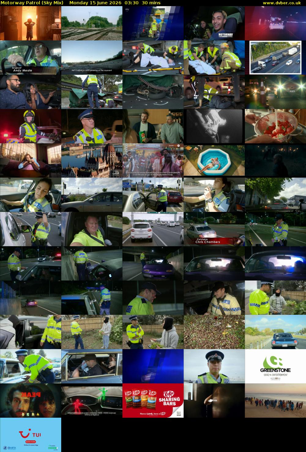 Motorway Patrol (Sky Mix) Monday 15 June 2026 03:30 - 04:00