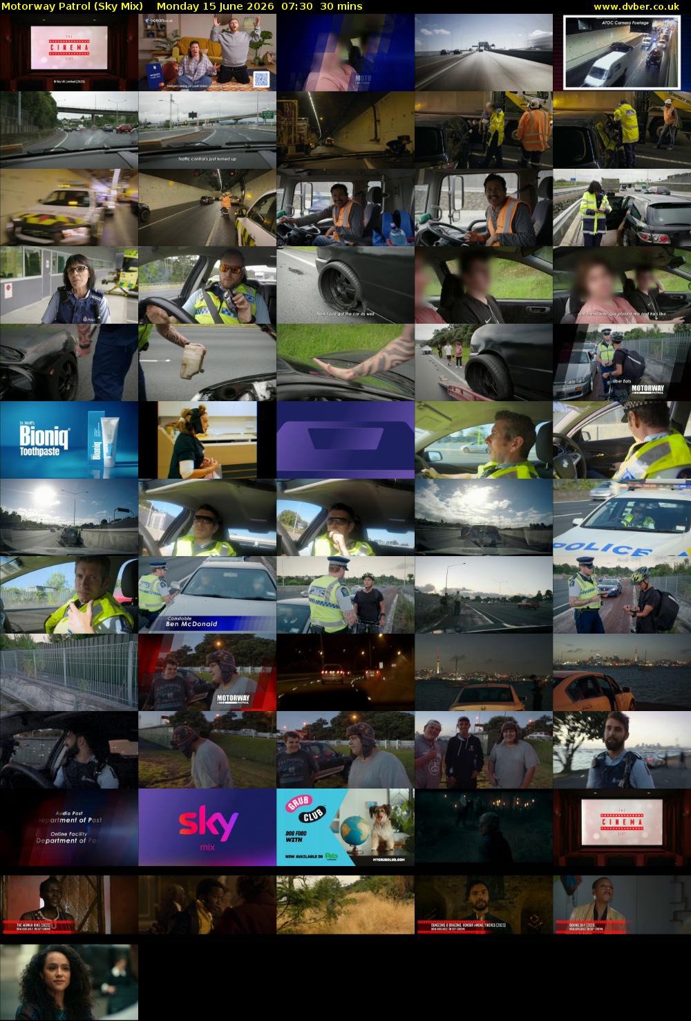 Motorway Patrol (Sky Mix) Monday 15 June 2026 07:30 - 08:00