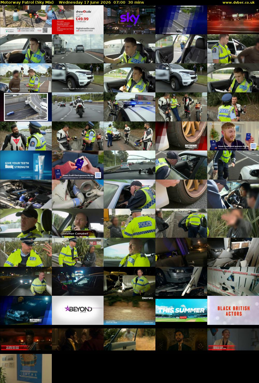 Motorway Patrol (Sky Mix) Wednesday 17 June 2026 07:00 - 07:30
