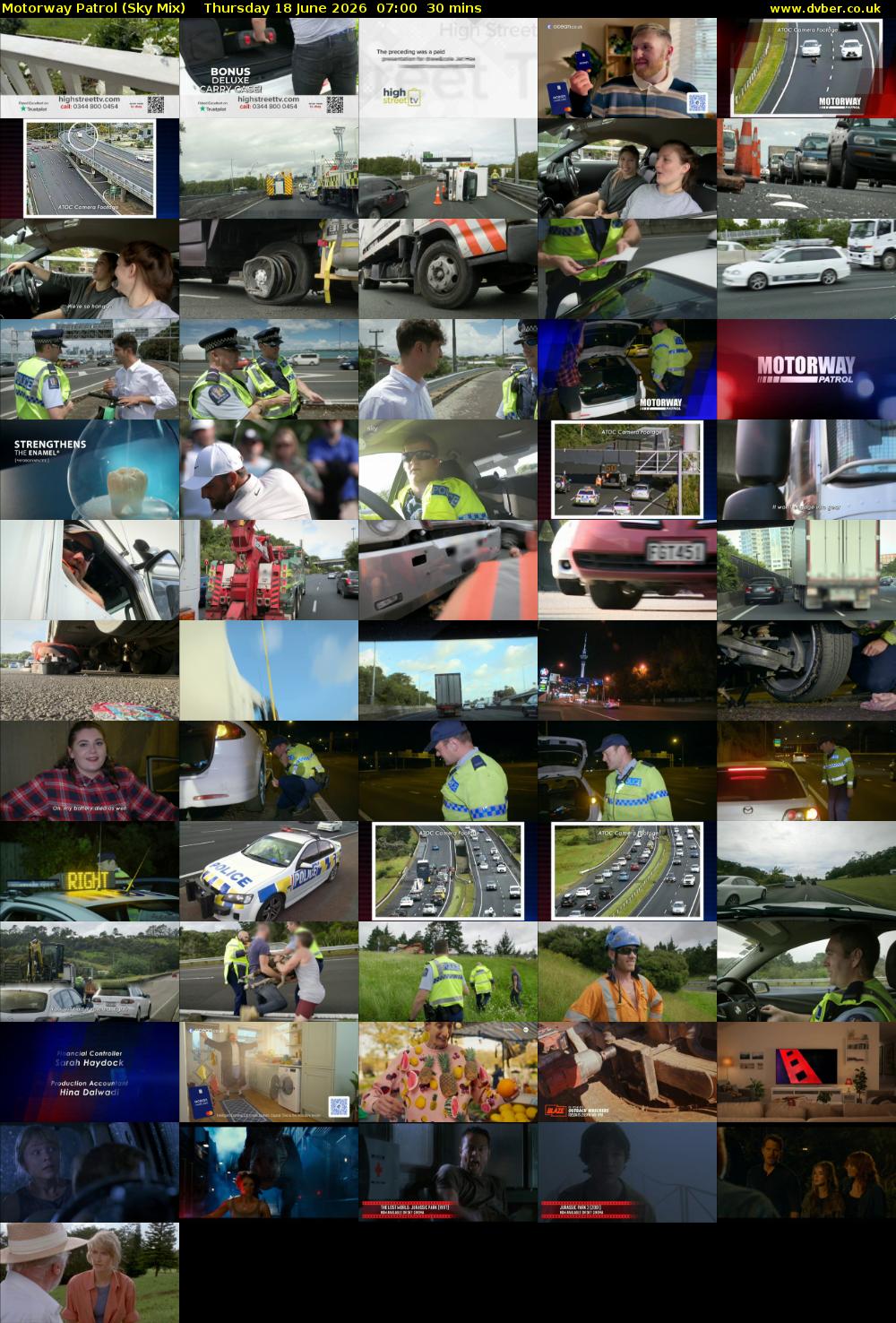 Motorway Patrol (Sky Mix) Thursday 18 June 2026 07:00 - 07:30