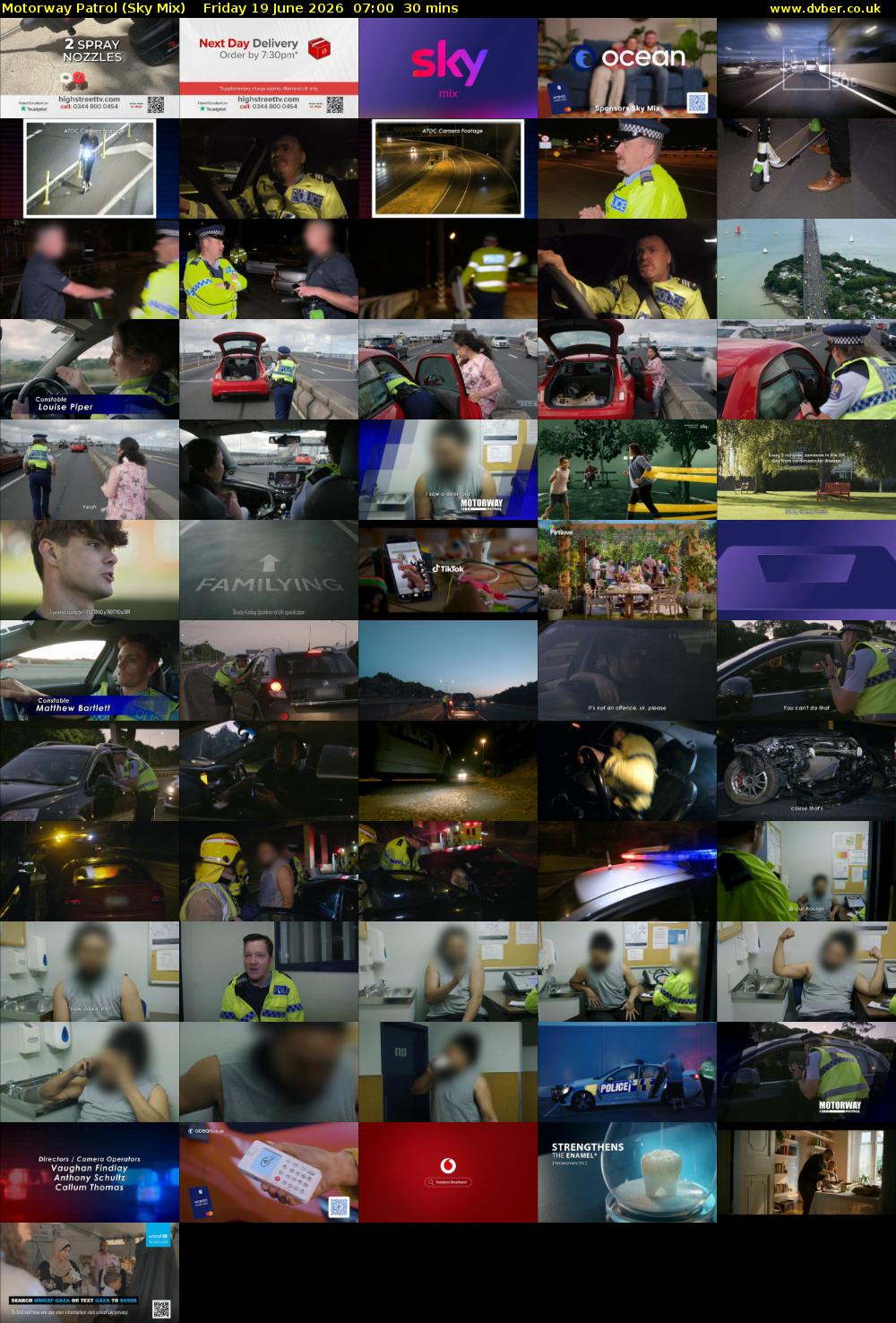 Motorway Patrol (Sky Mix) Friday 19 June 2026 07:00 - 07:30