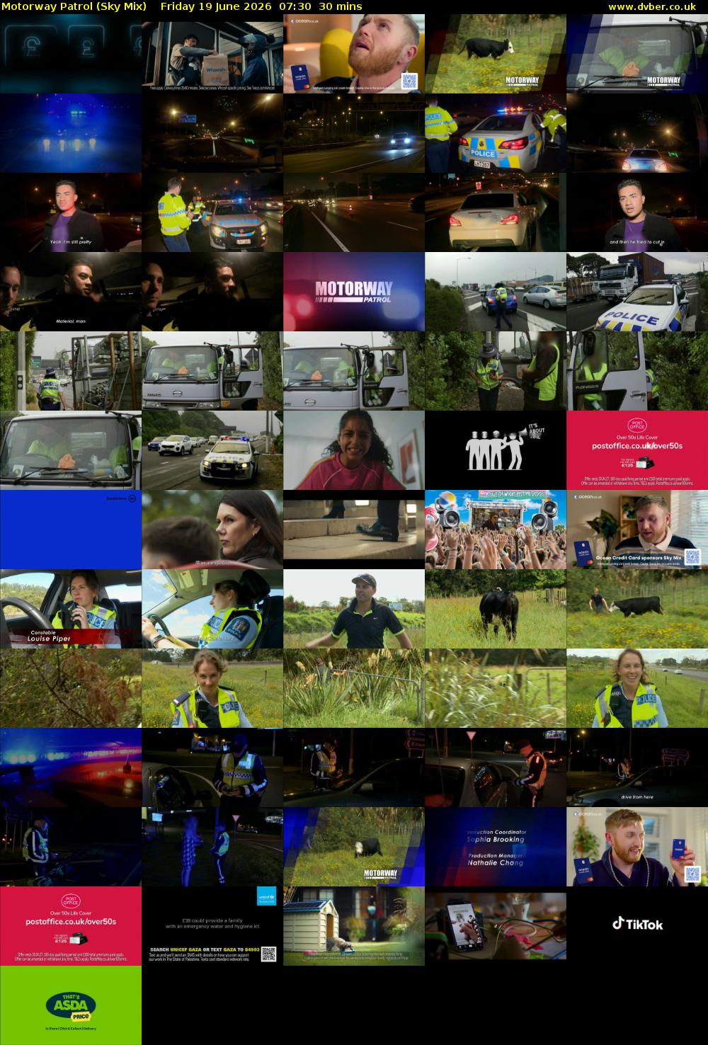 Motorway Patrol (Sky Mix) Friday 19 June 2026 07:30 - 08:00