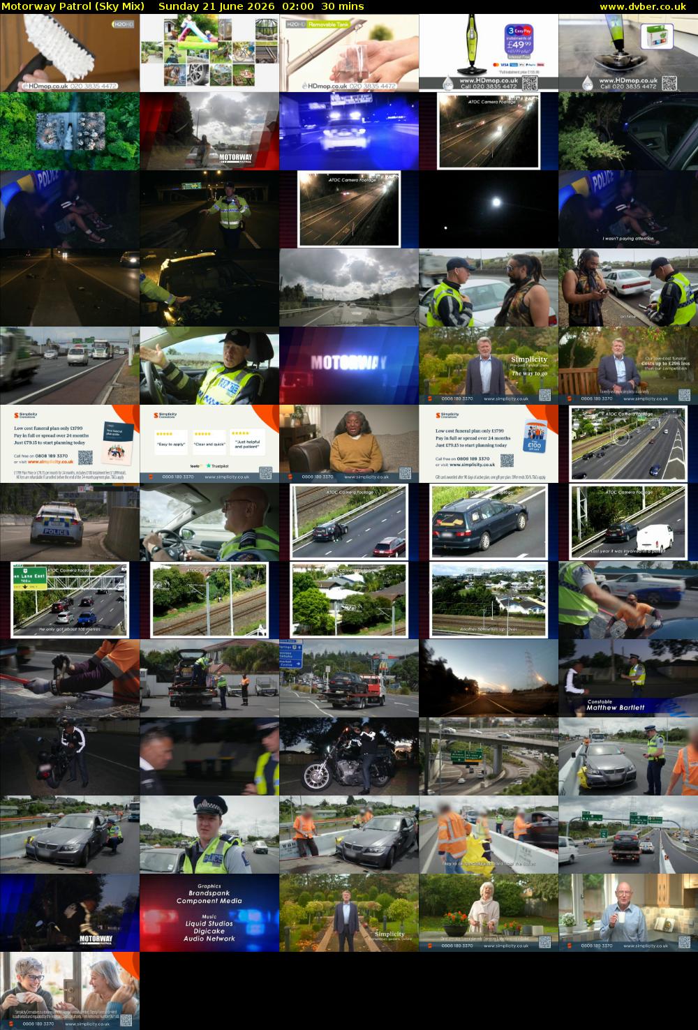 Motorway Patrol (Sky Mix) Sunday 21 June 2026 02:00 - 02:30