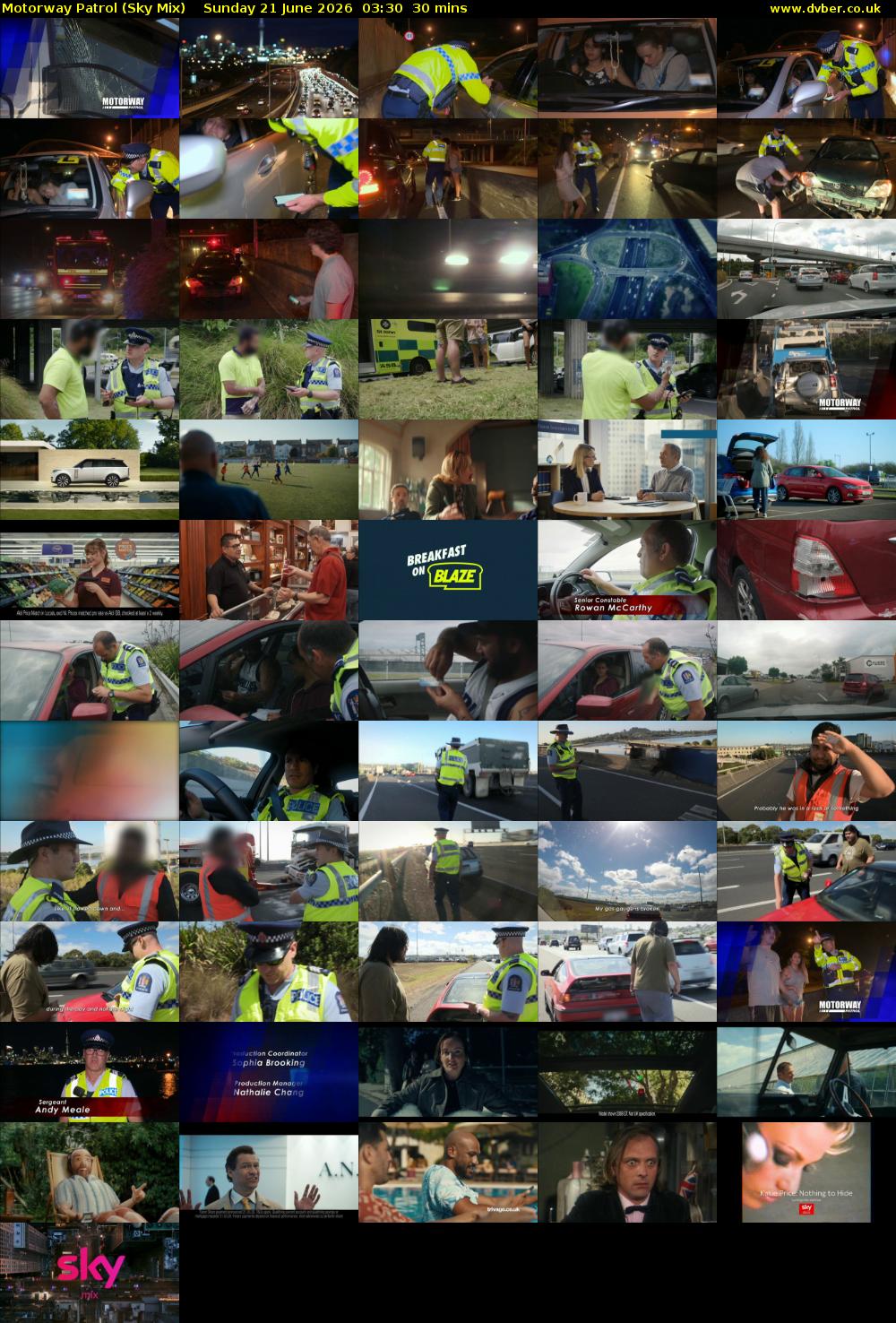 Motorway Patrol (Sky Mix) Sunday 21 June 2026 03:30 - 04:00