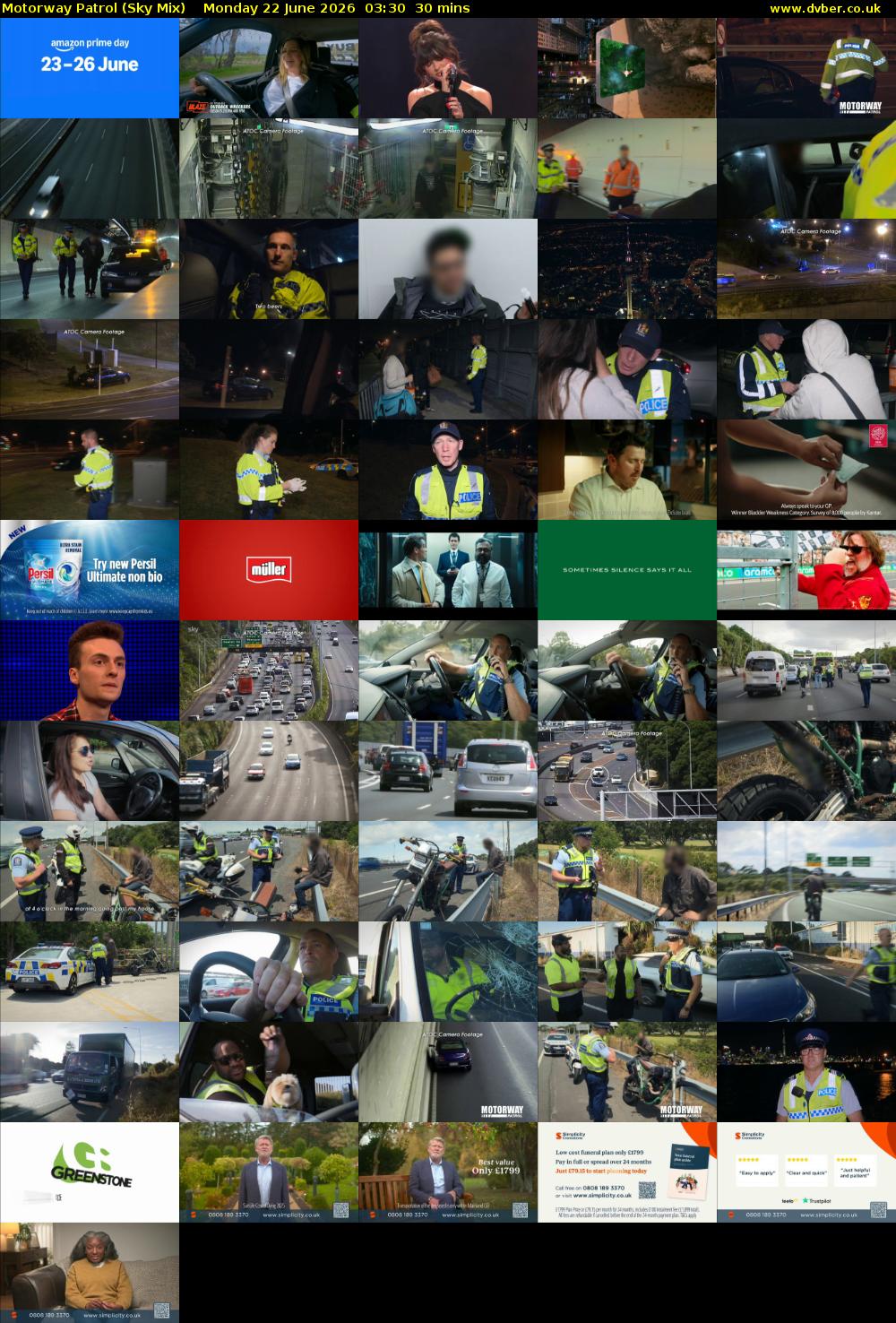 Motorway Patrol (Sky Mix) Monday 22 June 2026 03:30 - 04:00