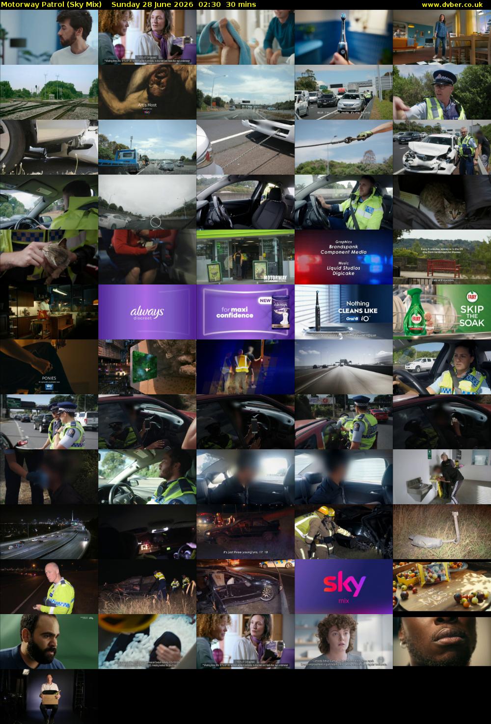 Motorway Patrol (Sky Mix) Sunday 28 June 2026 02:30 - 03:00