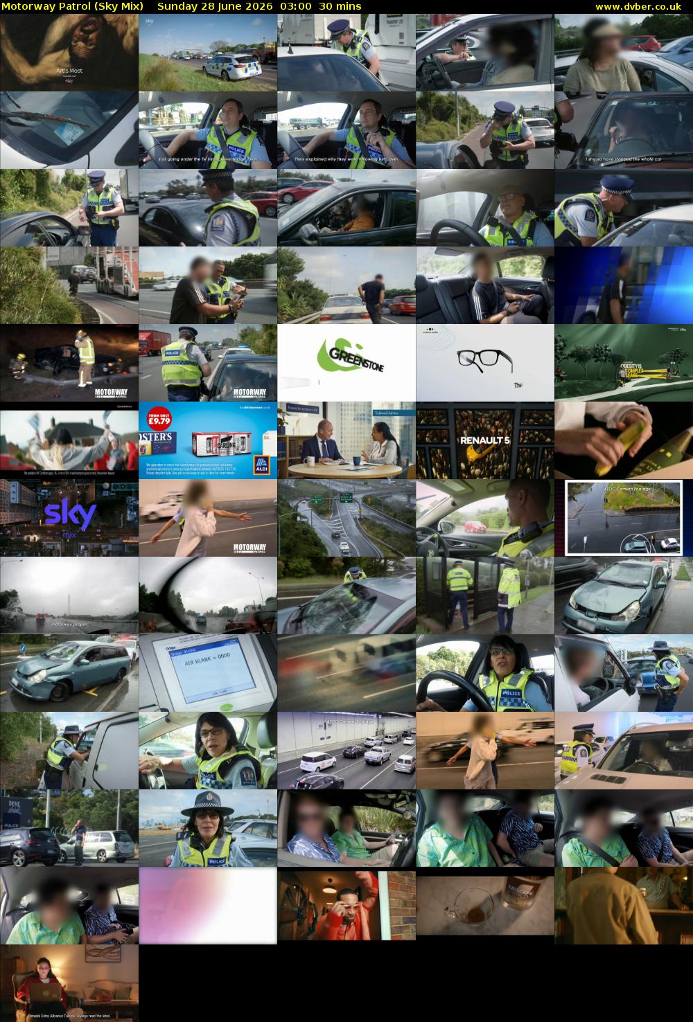 Motorway Patrol (Sky Mix) Sunday 28 June 2026 03:00 - 03:30