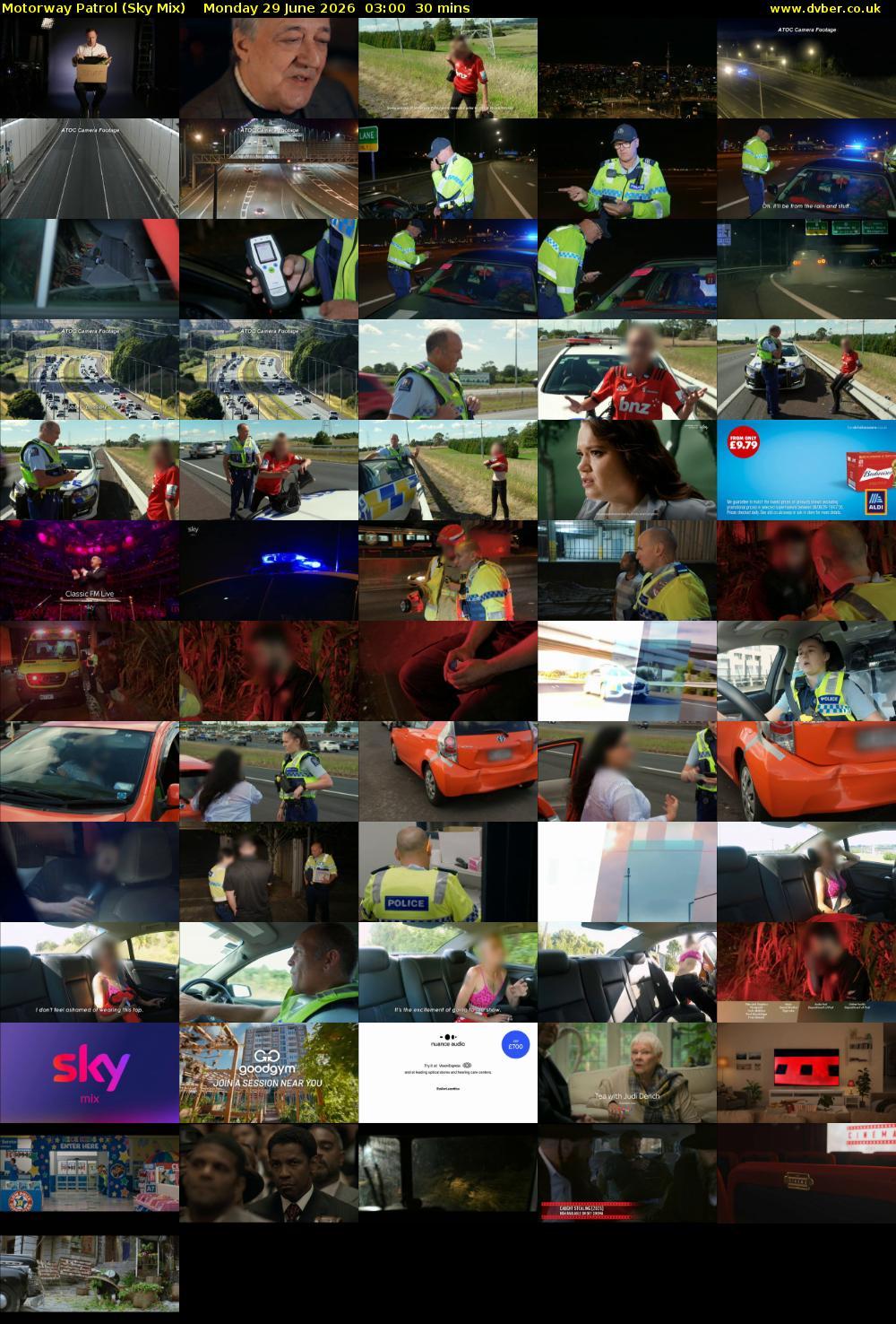 Motorway Patrol (Sky Mix) Monday 29 June 2026 03:00 - 03:30