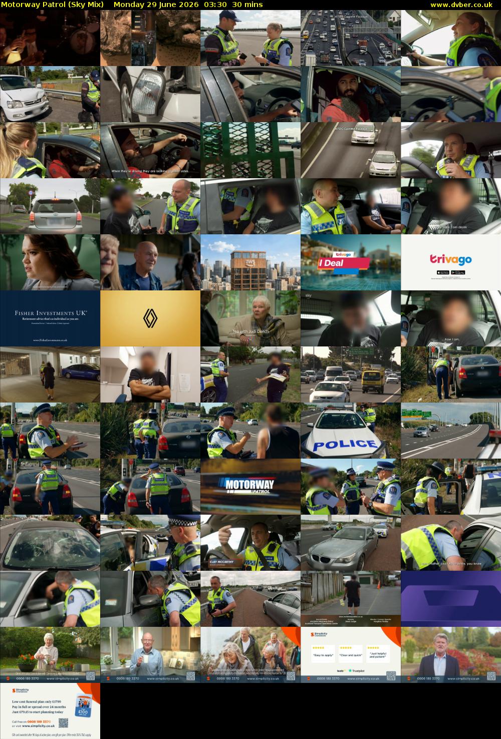 Motorway Patrol (Sky Mix) Monday 29 June 2026 03:30 - 04:00