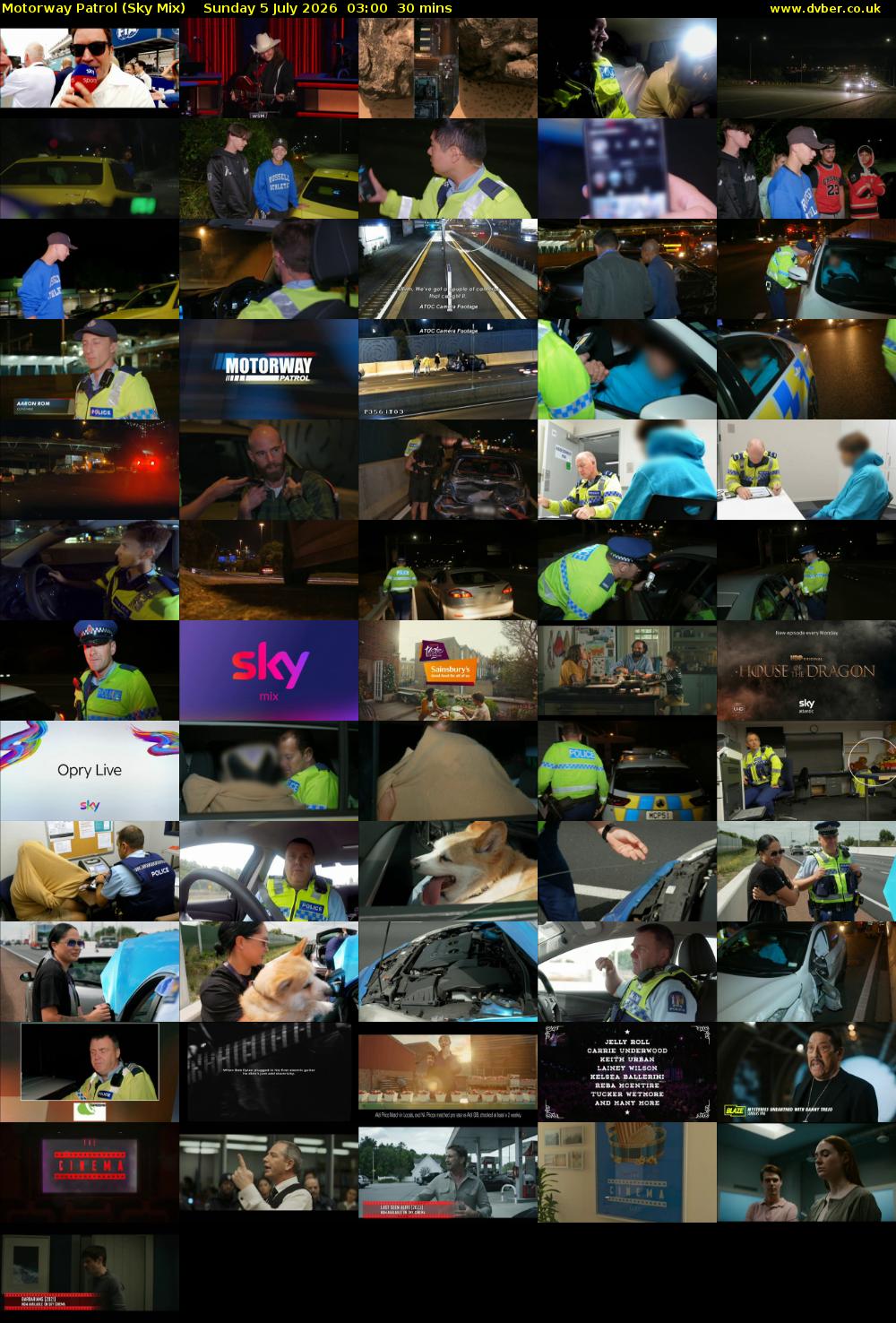 Motorway Patrol (Sky Mix) Sunday 5 July 2026 03:00 - 03:30