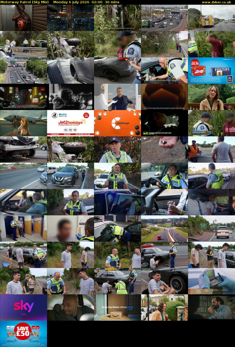 Motorway Patrol (Sky Mix) Monday 6 July 2026 02:00 - 02:30