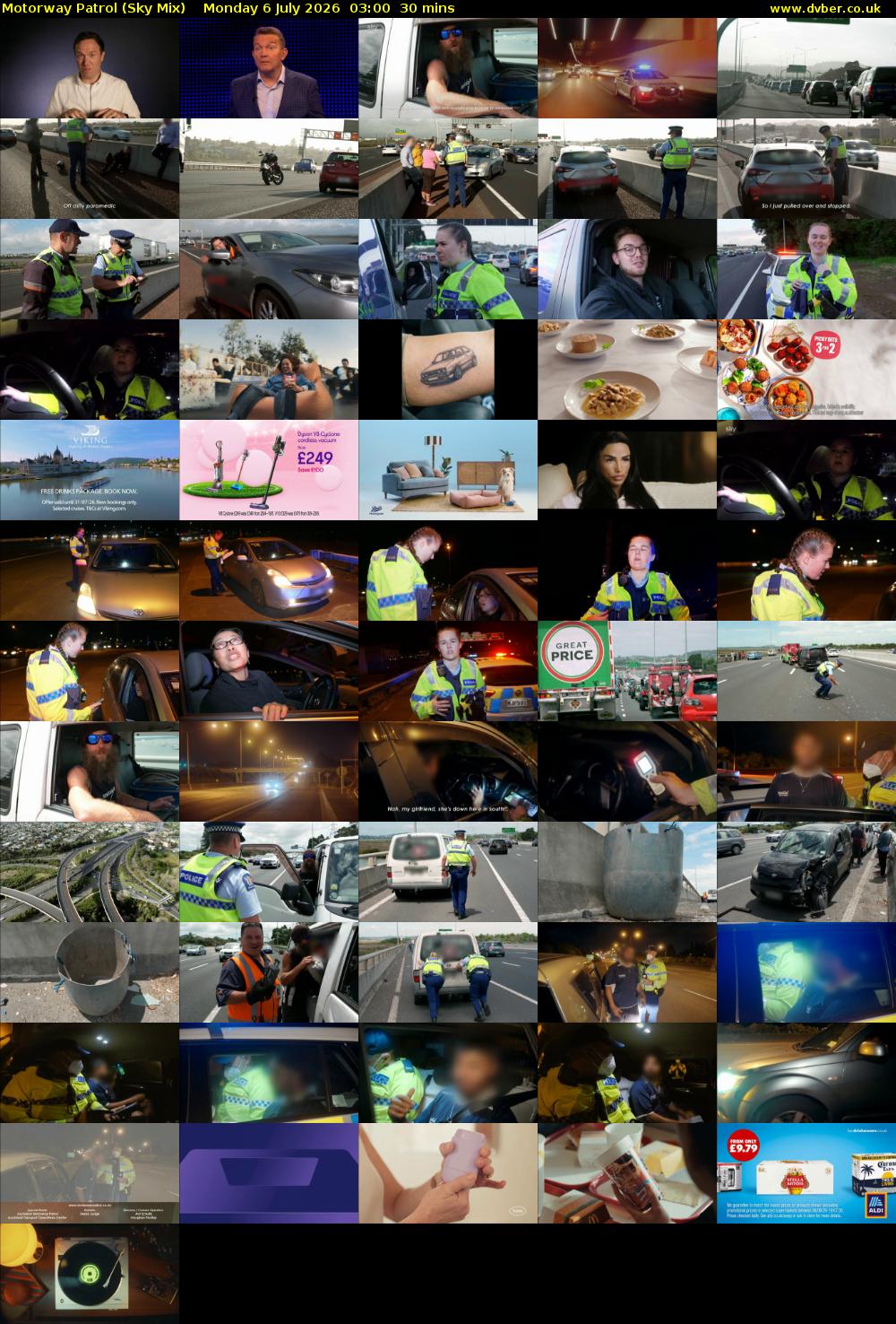 Motorway Patrol (Sky Mix) Monday 6 July 2026 03:00 - 03:30