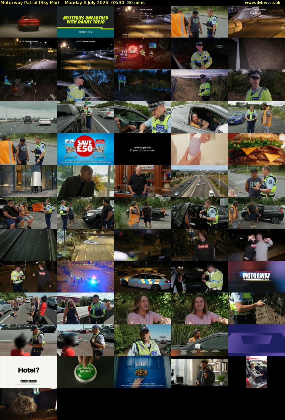 Motorway Patrol (Sky Mix) Monday 6 July 2026 03:30 - 04:00