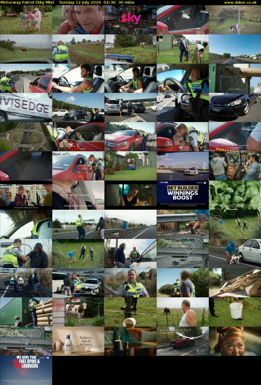 Motorway Patrol (Sky Mix) Sunday 12 July 2026 02:30 - 03:00