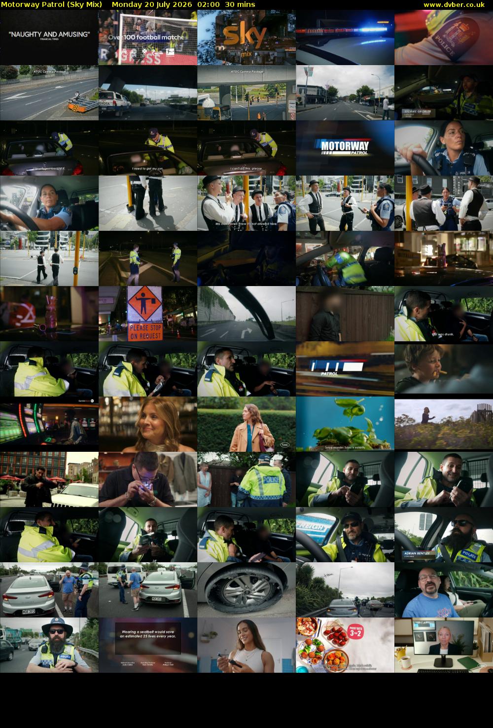 Motorway Patrol (Sky Mix) Monday 20 July 2026 02:00 - 02:30