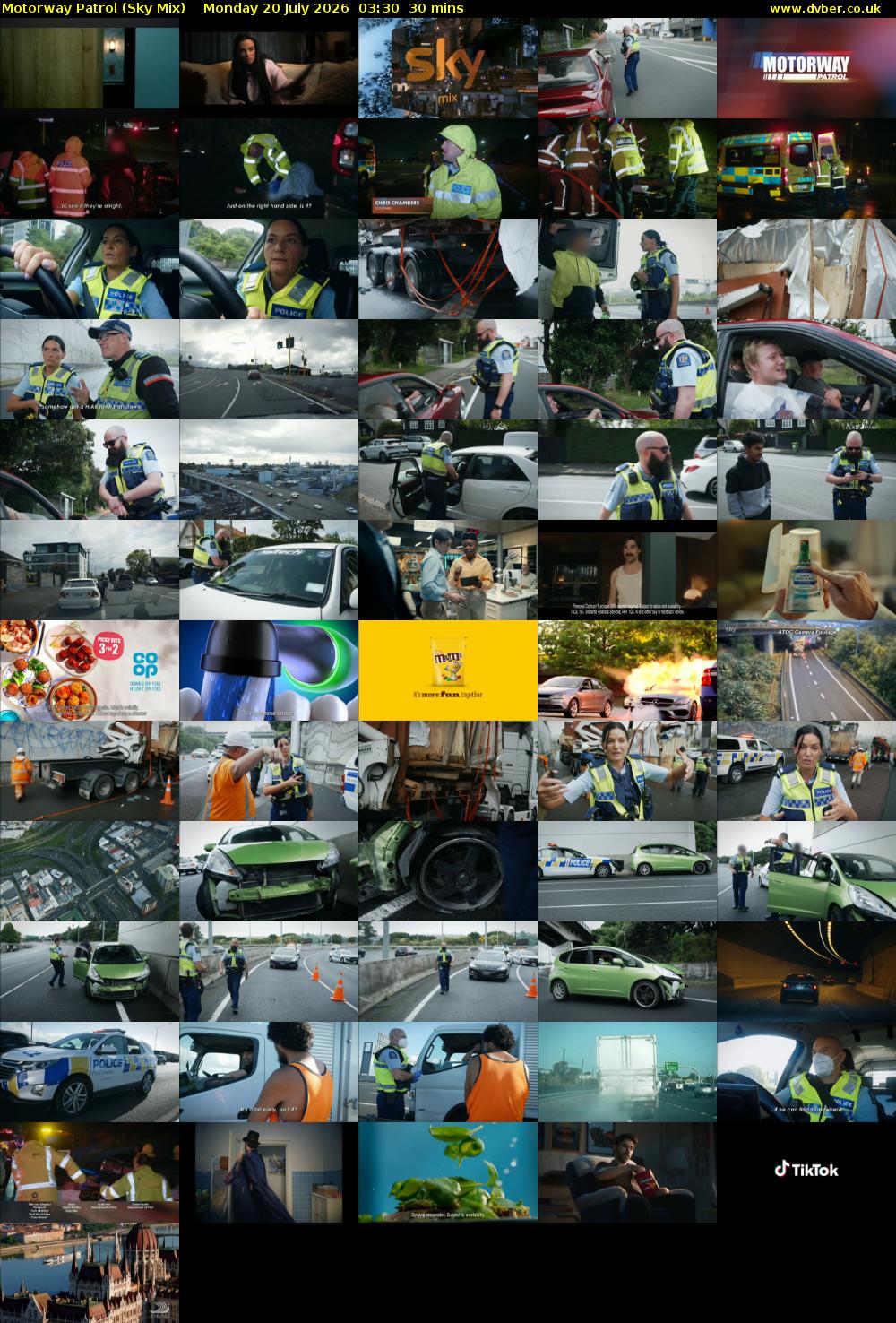 Motorway Patrol (Sky Mix) Monday 20 July 2026 03:30 - 04:00