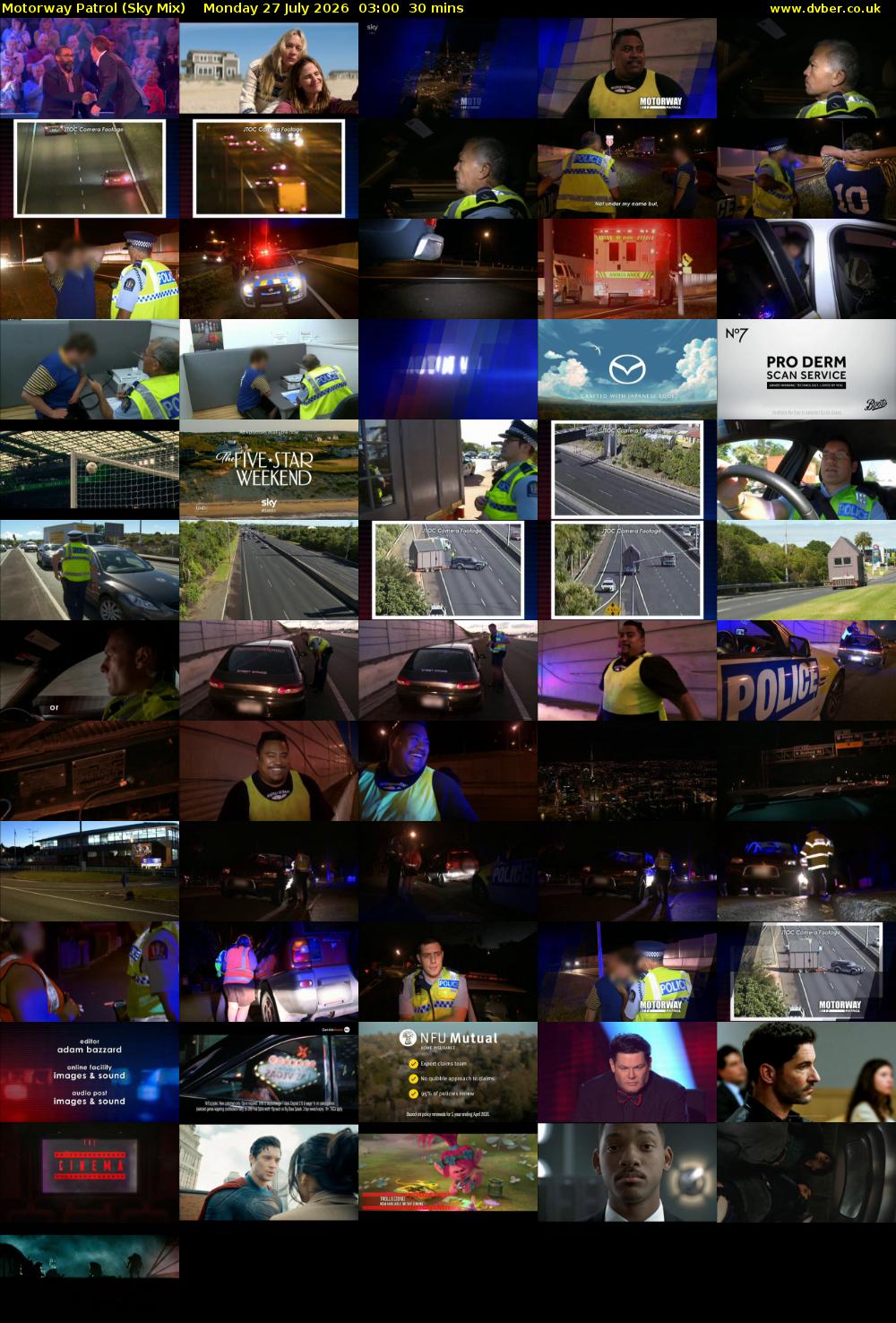 Motorway Patrol (Sky Mix) Monday 27 July 2026 03:00 - 03:30