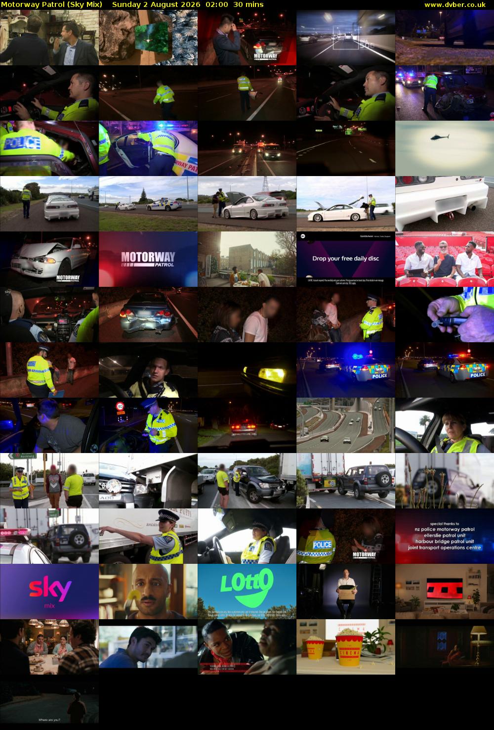Motorway Patrol (Sky Mix) Sunday 2 August 2026 02:00 - 02:30