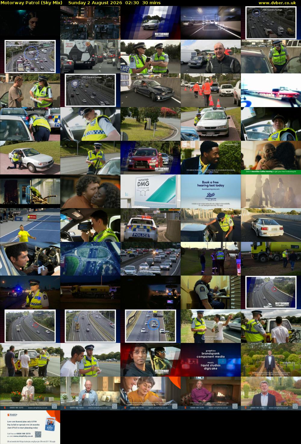 Motorway Patrol (Sky Mix) Sunday 2 August 2026 02:30 - 03:00