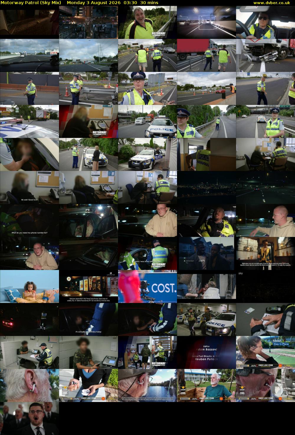 Motorway Patrol (Sky Mix) Monday 3 August 2026 03:30 - 04:00