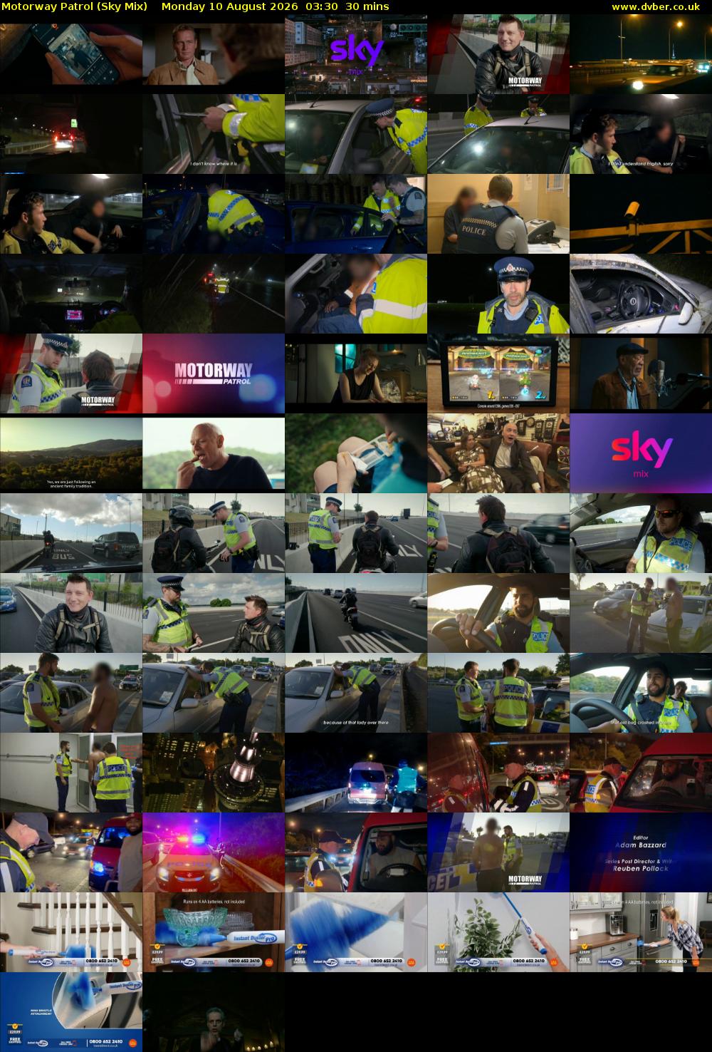 Motorway Patrol (Sky Mix) Monday 10 August 2026 03:30 - 04:00