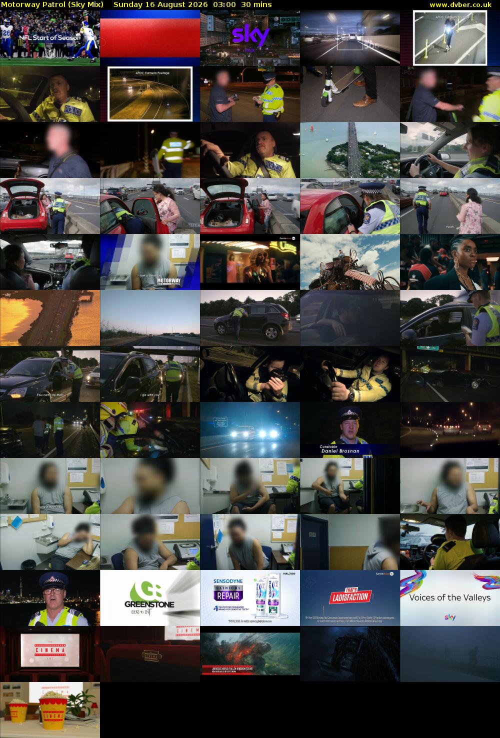 Motorway Patrol (Sky Mix) Sunday 16 August 2026 03:00 - 03:30