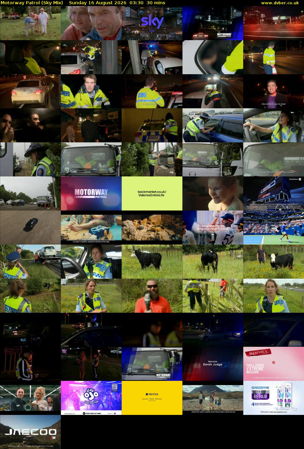 Motorway Patrol (Sky Mix) Sunday 16 August 2026 03:30 - 04:00