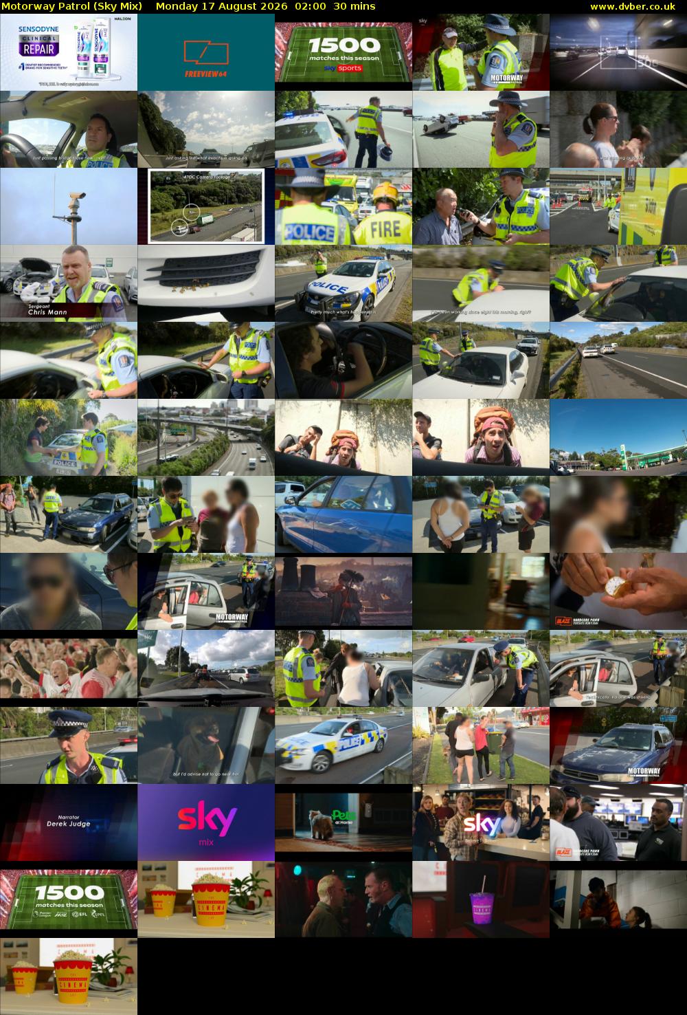 Motorway Patrol (Sky Mix) Monday 17 August 2026 02:00 - 02:30