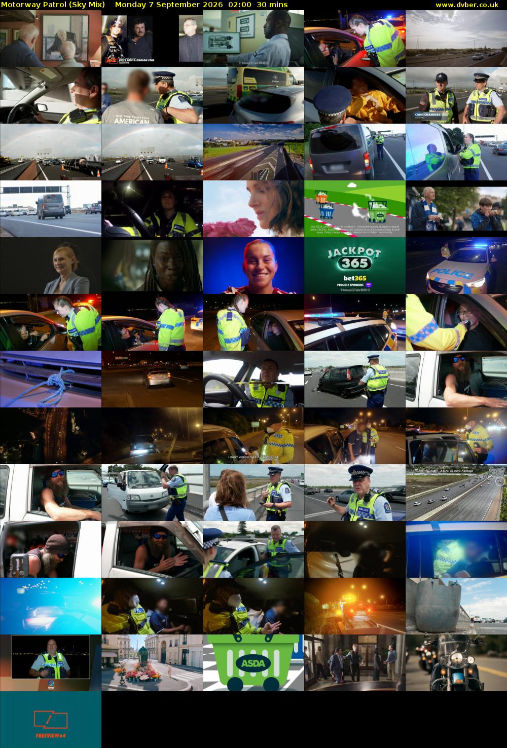 Motorway Patrol (Sky Mix) Monday 7 September 2026 02:00 - 02:30