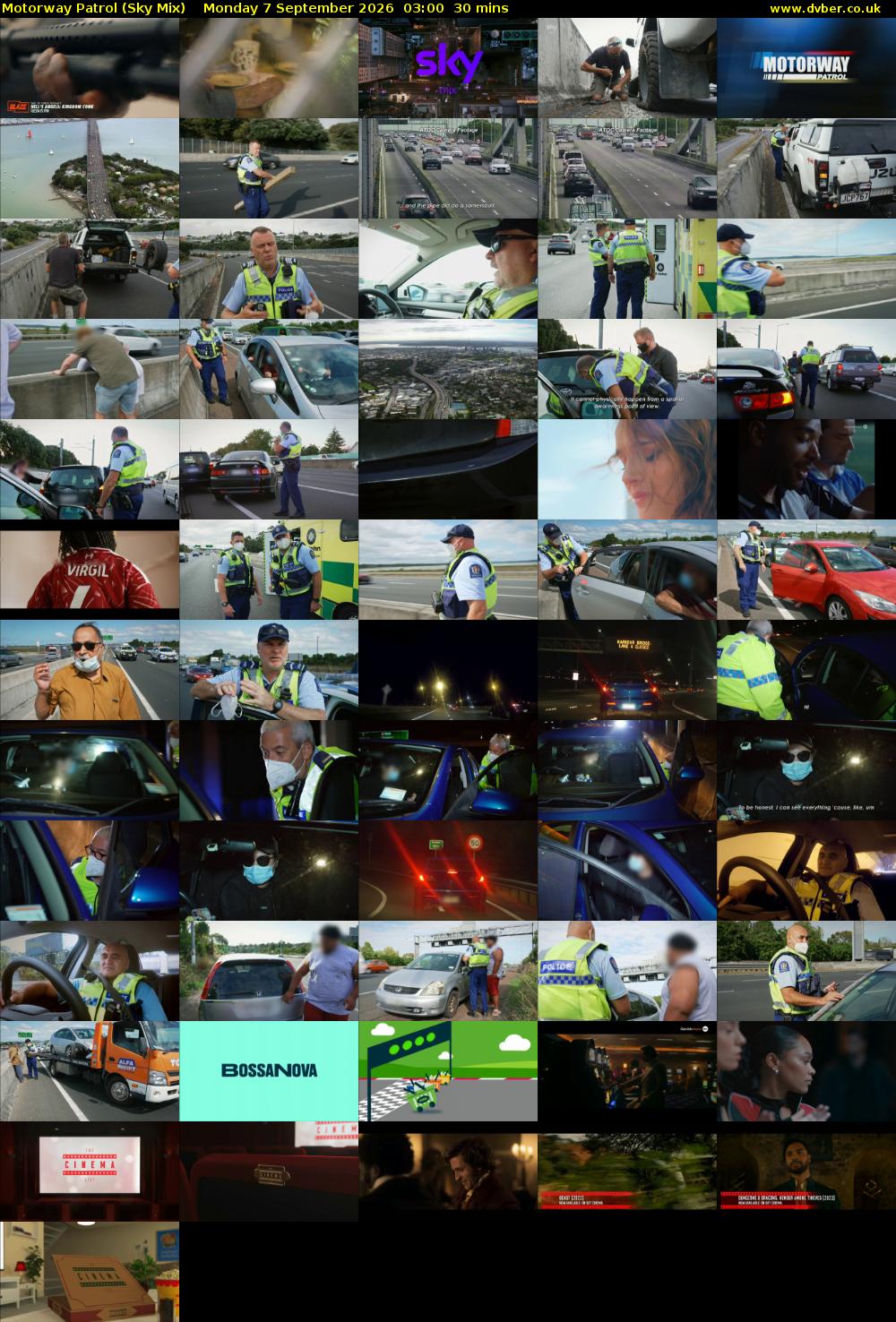 Motorway Patrol (Sky Mix) Monday 7 September 2026 03:00 - 03:30