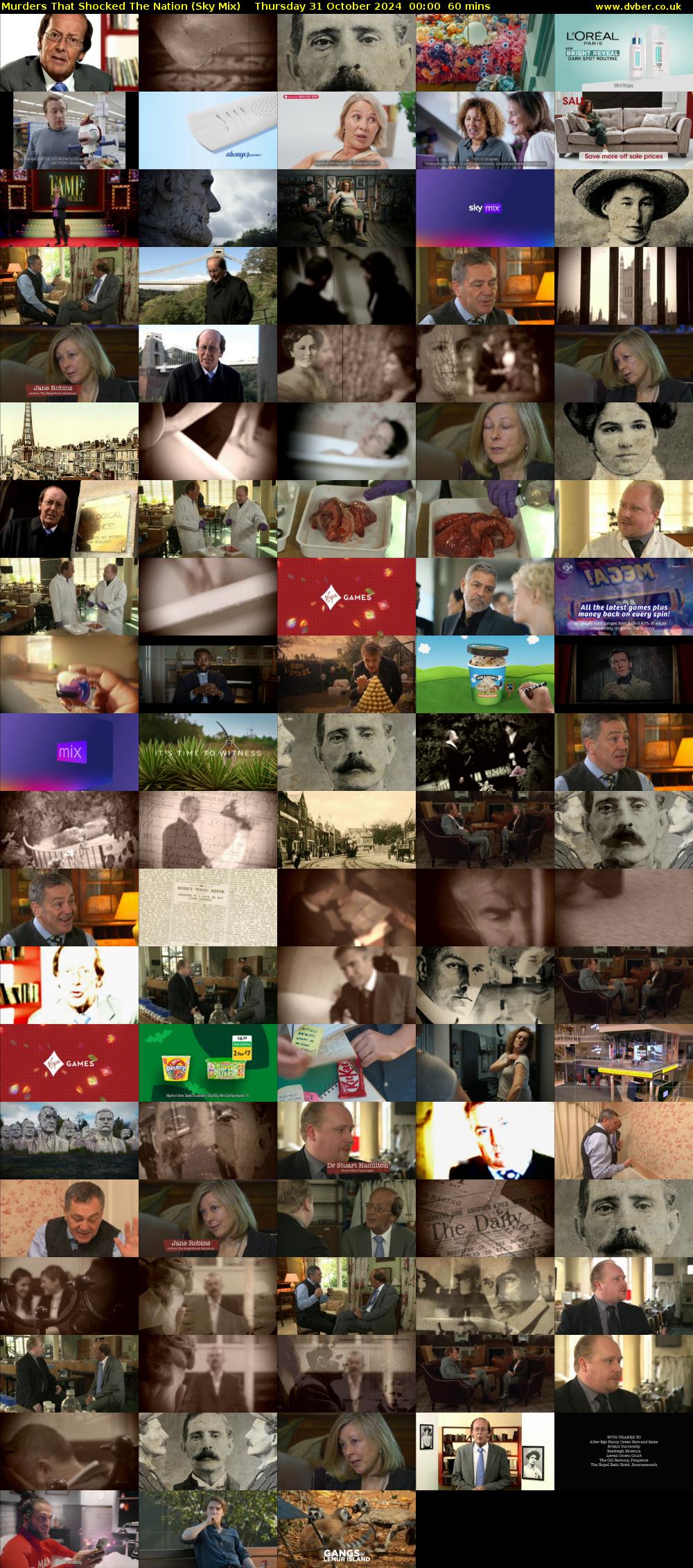 Murders That Shocked The Nation (Sky Mix) Thursday 31 October 2024 00:00 - 01:00