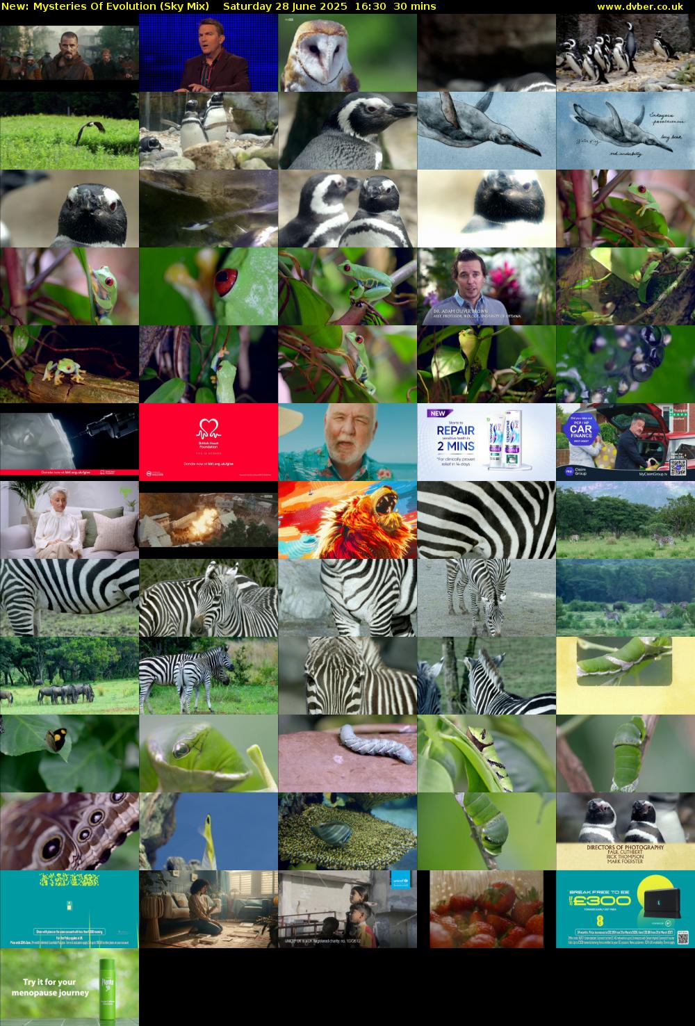 Mysteries Of Evolution (Sky Mix) Saturday 28 June 2025 16:30 - 17:00