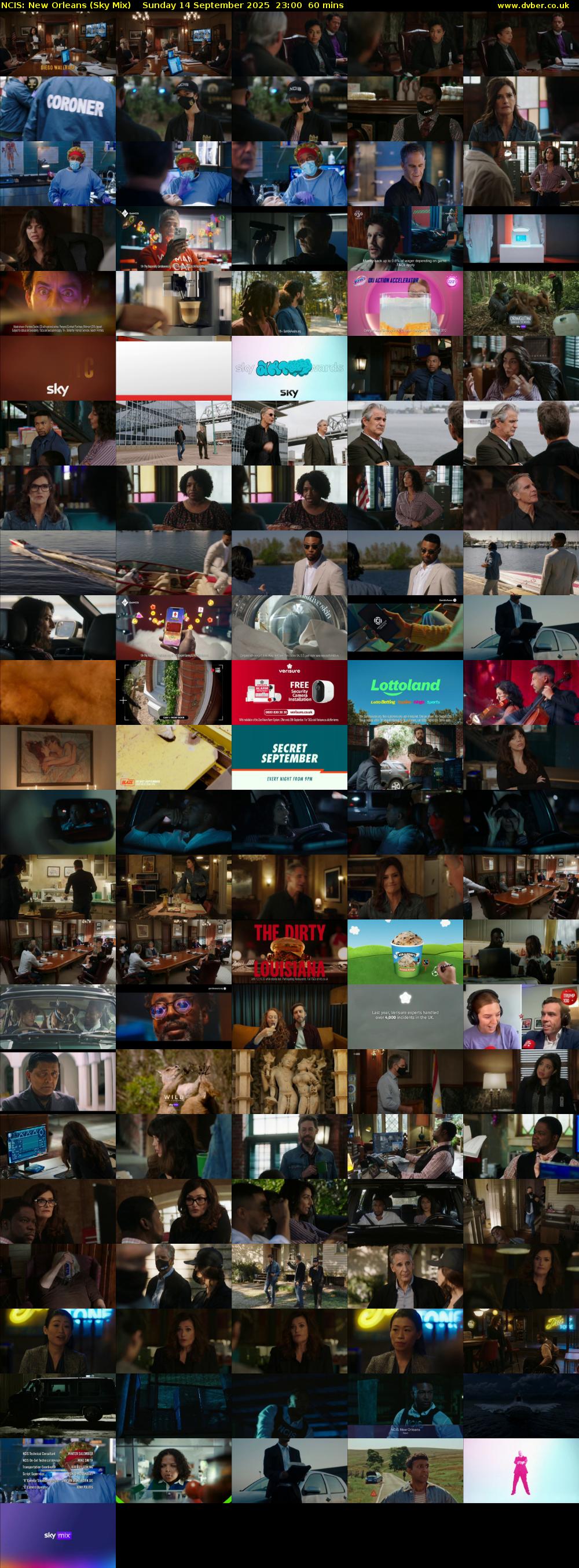 NCIS: New Orleans (Sky Mix) Sunday 14 September 2025 23:00 - 00:00
