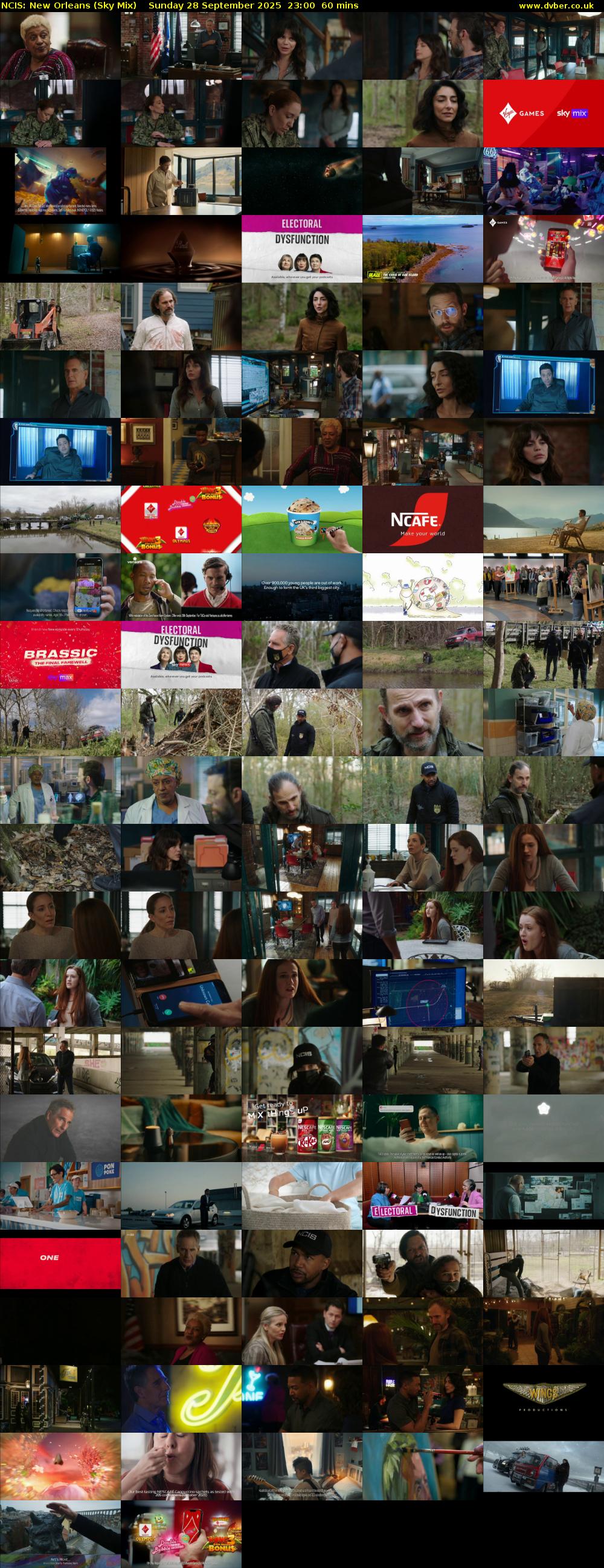 NCIS: New Orleans (Sky Mix) Sunday 28 September 2025 23:00 - 00:00