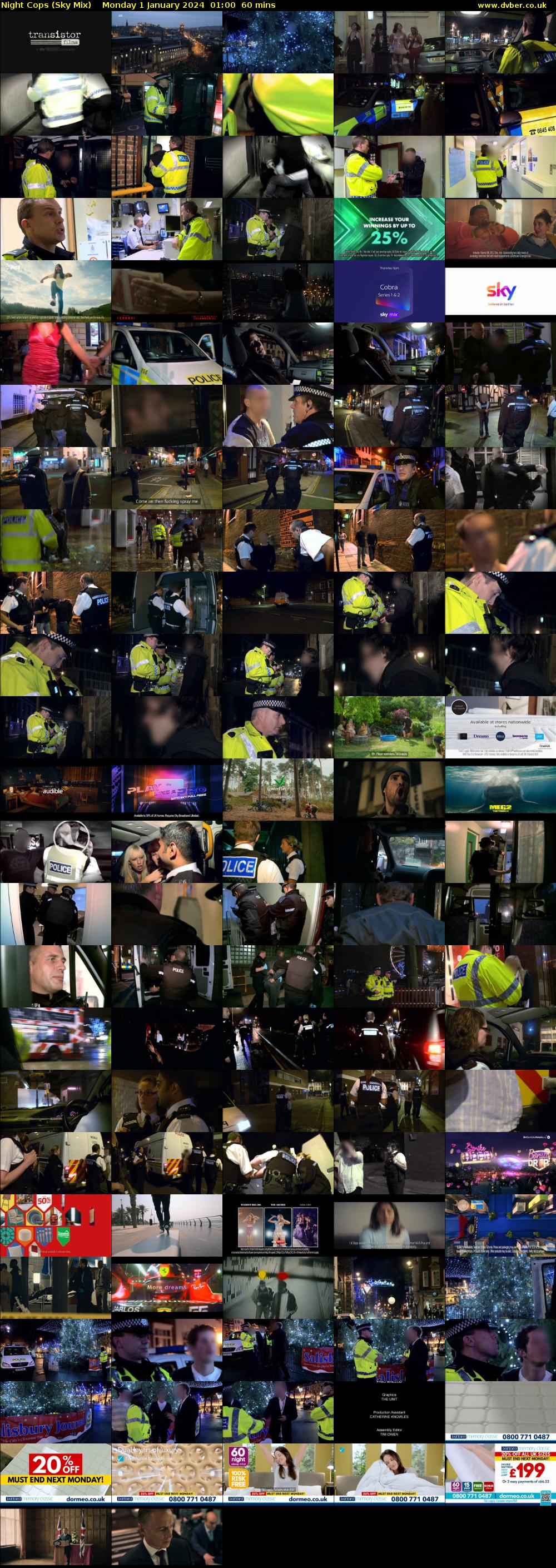 Night Cops (Sky Mix) Monday 1 January 2024 01:00 - 02:00