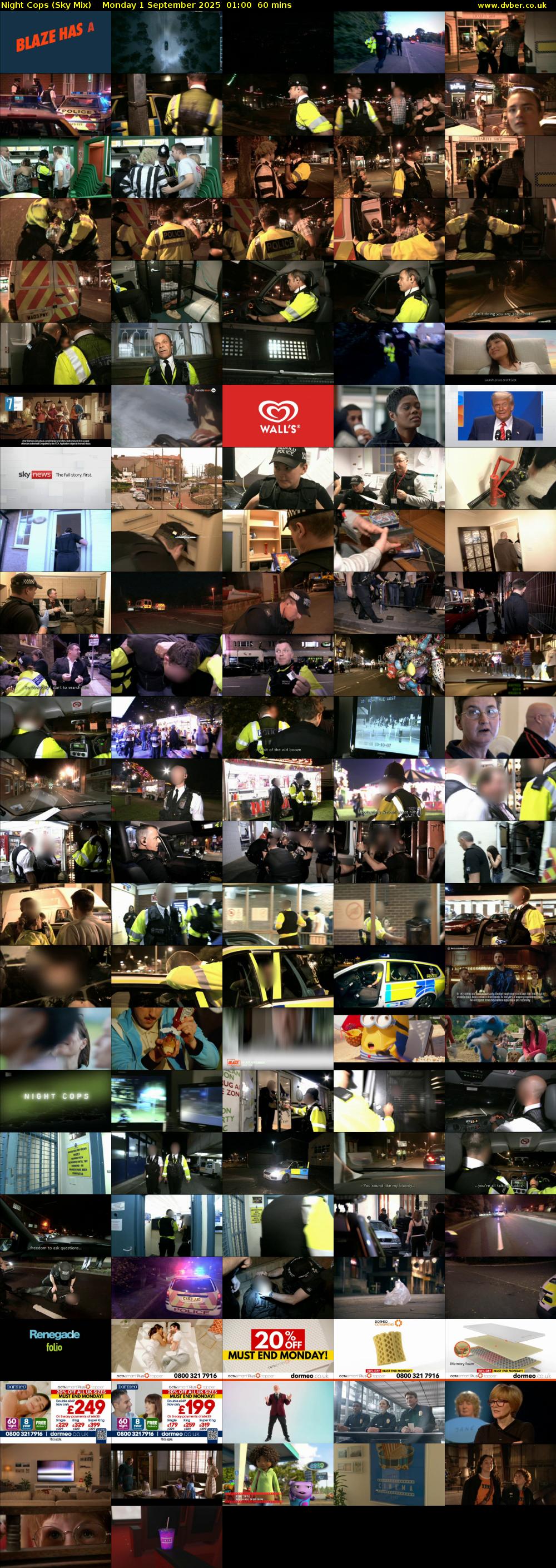 Night Cops (Sky Mix) Monday 1 September 2025 01:00 - 02:00
