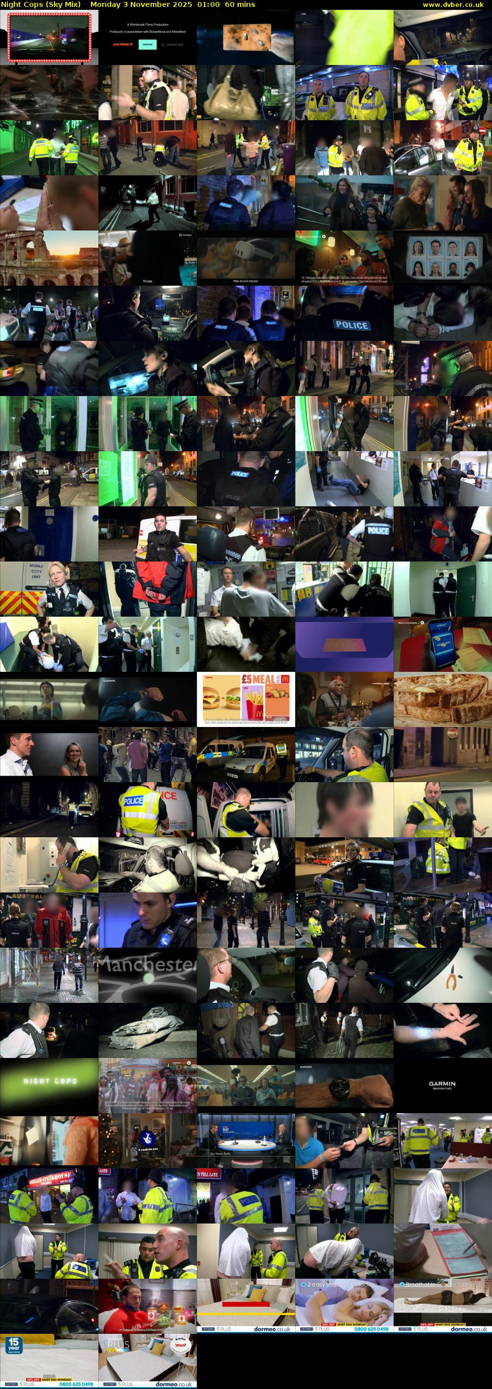 Night Cops (Sky Mix) Monday 3 November 2025 01:00 - 02:00