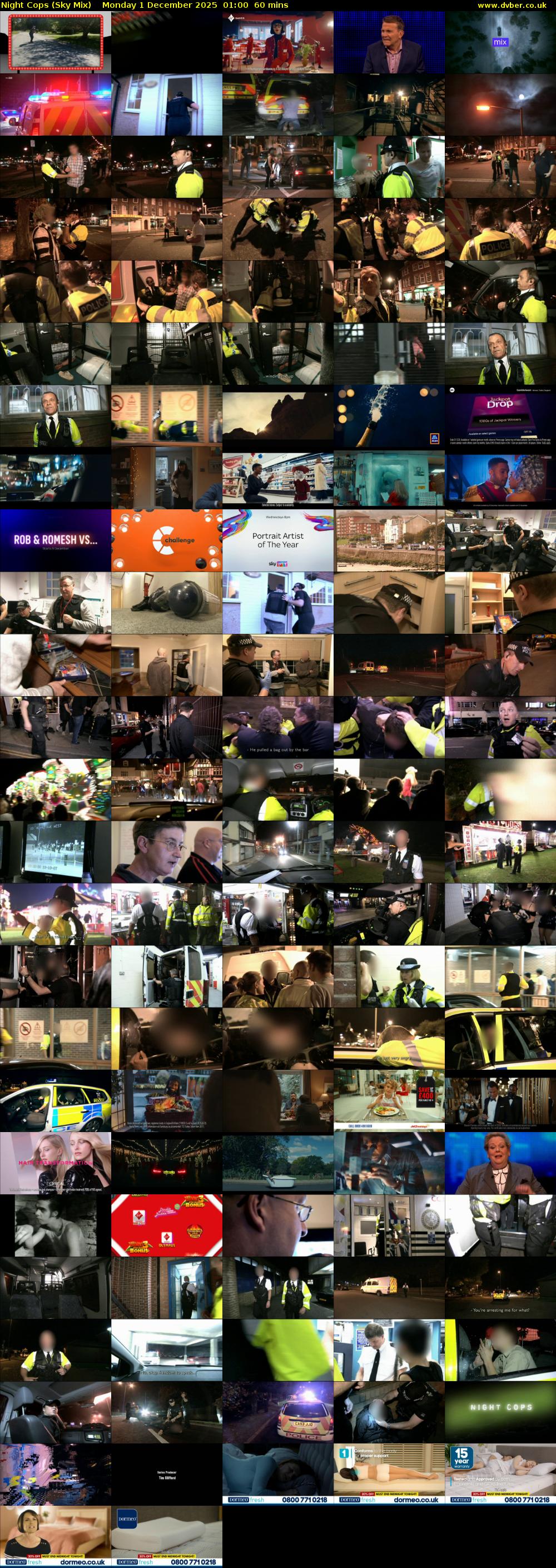 Night Cops (Sky Mix) Monday 1 December 2025 01:00 - 02:00