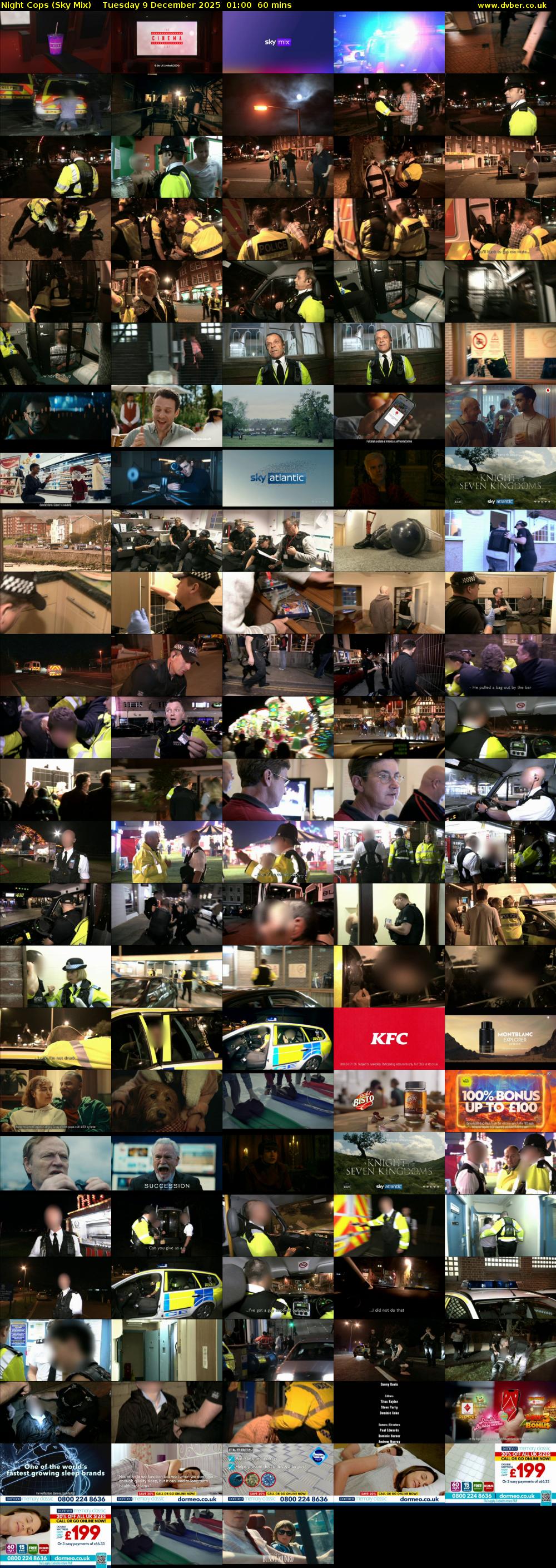 Night Cops (Sky Mix) Tuesday 9 December 2025 01:00 - 02:00