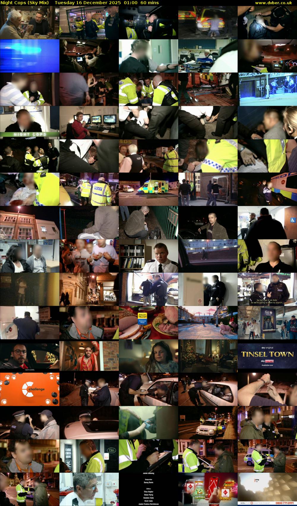 Night Cops (Sky Mix) Tuesday 16 December 2025 01:00 - 02:00