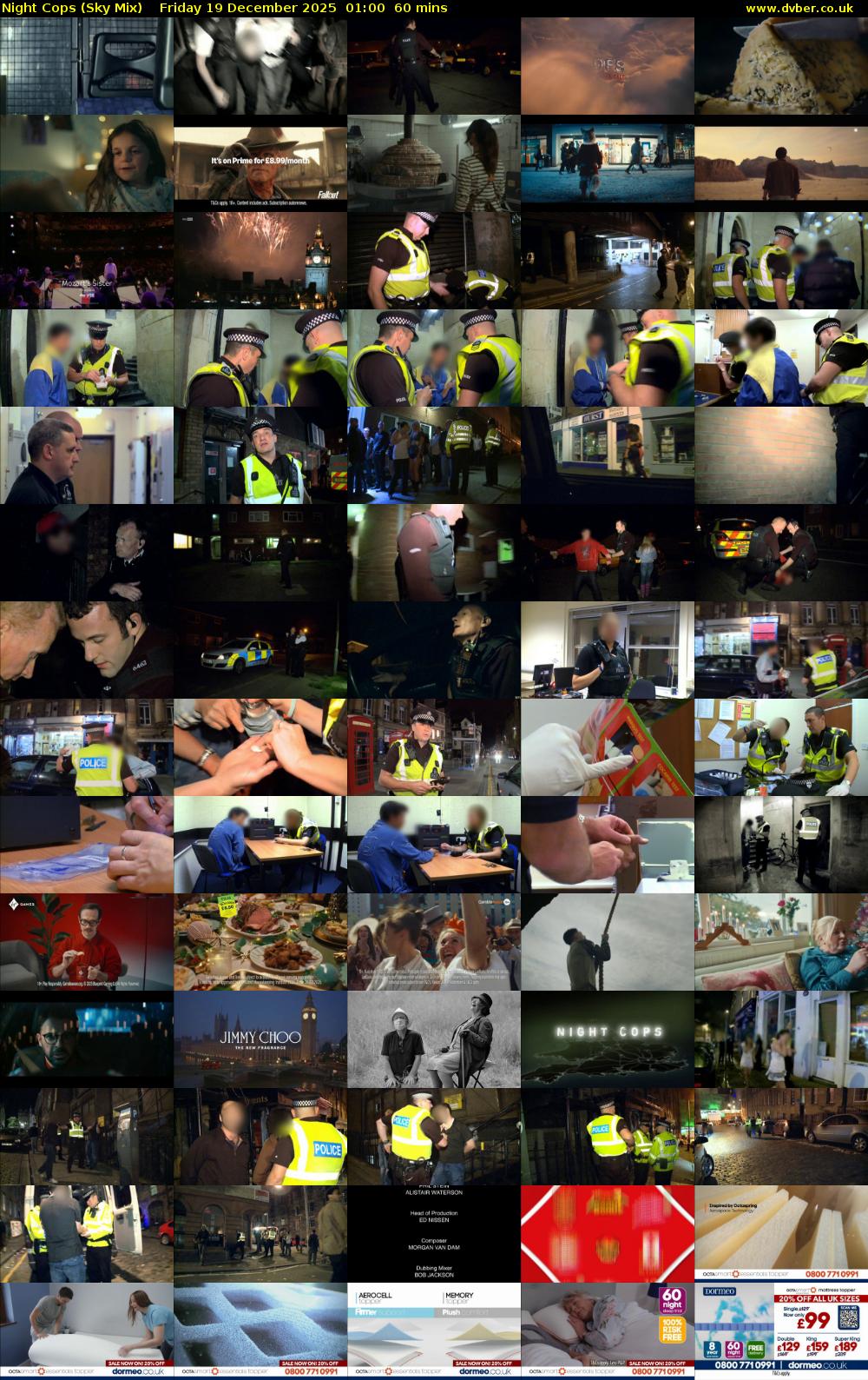 Night Cops (Sky Mix) Friday 19 December 2025 01:00 - 02:00