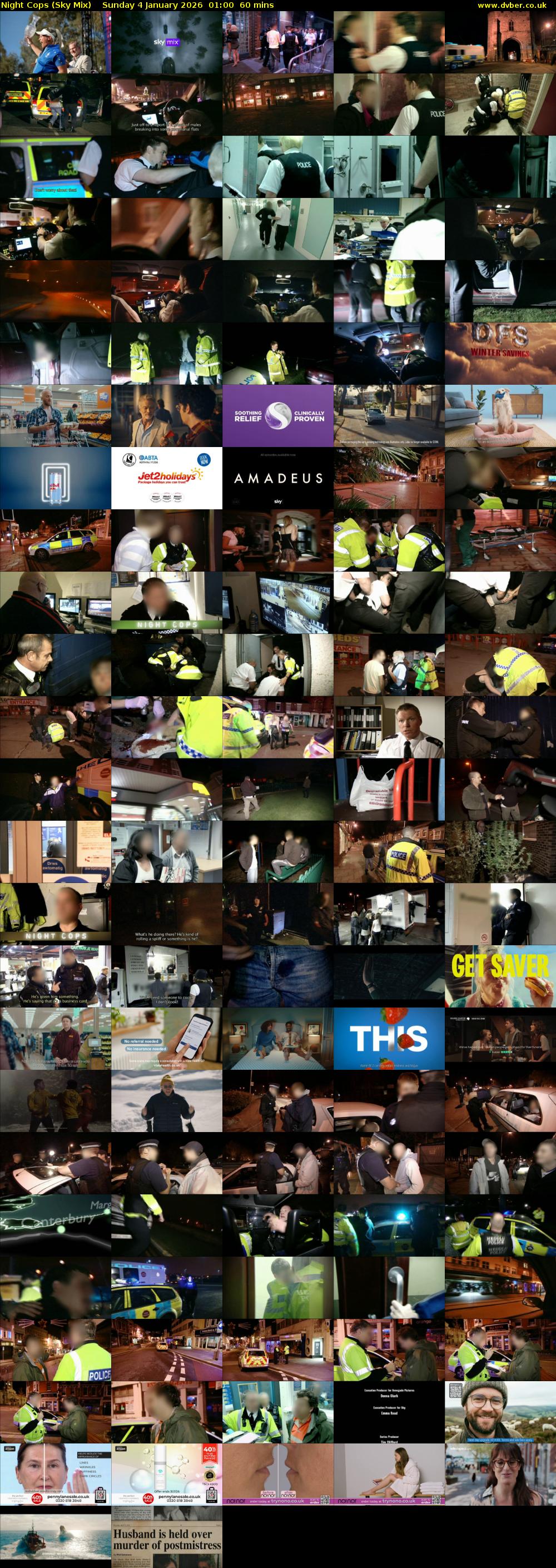 Night Cops (Sky Mix) Sunday 4 January 2026 01:00 - 02:00
